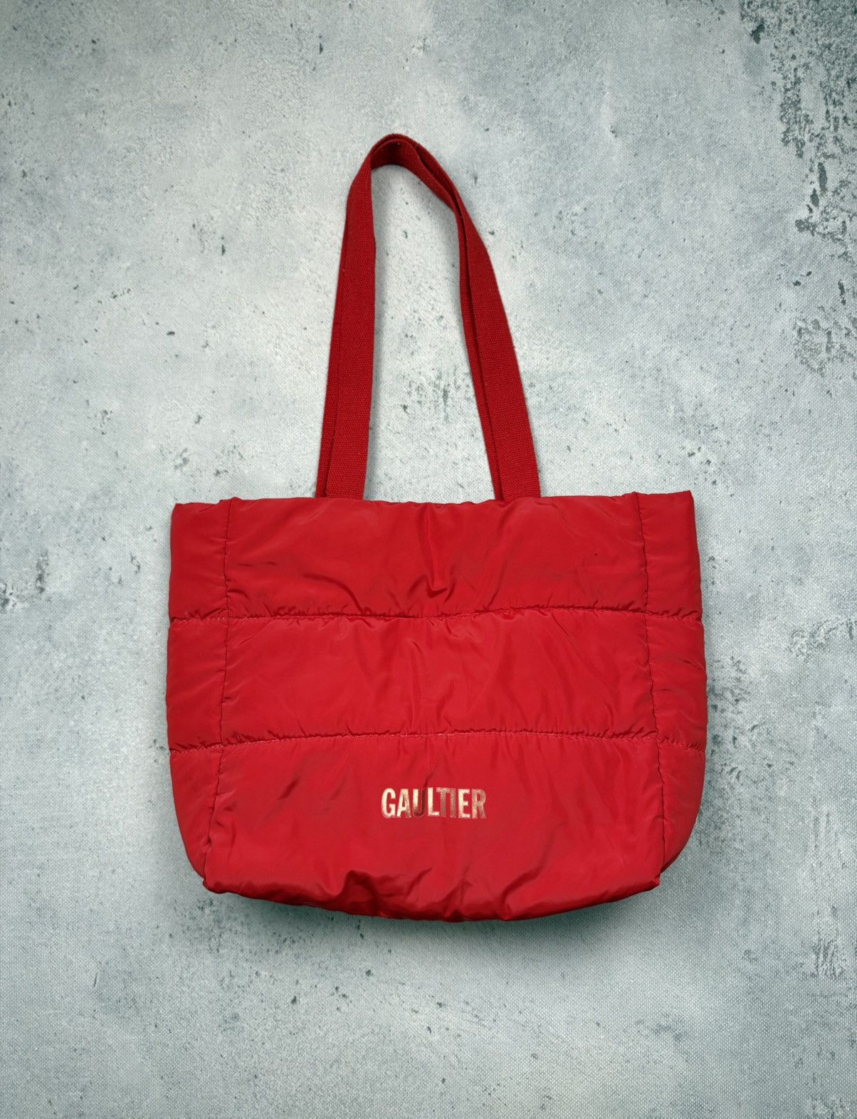 Jean Paul Gaultier Jean Paul Gaultier Red Padded Tote Bag Rare Puffer Shopper Size ONE SIZE - 2 Thumbnail