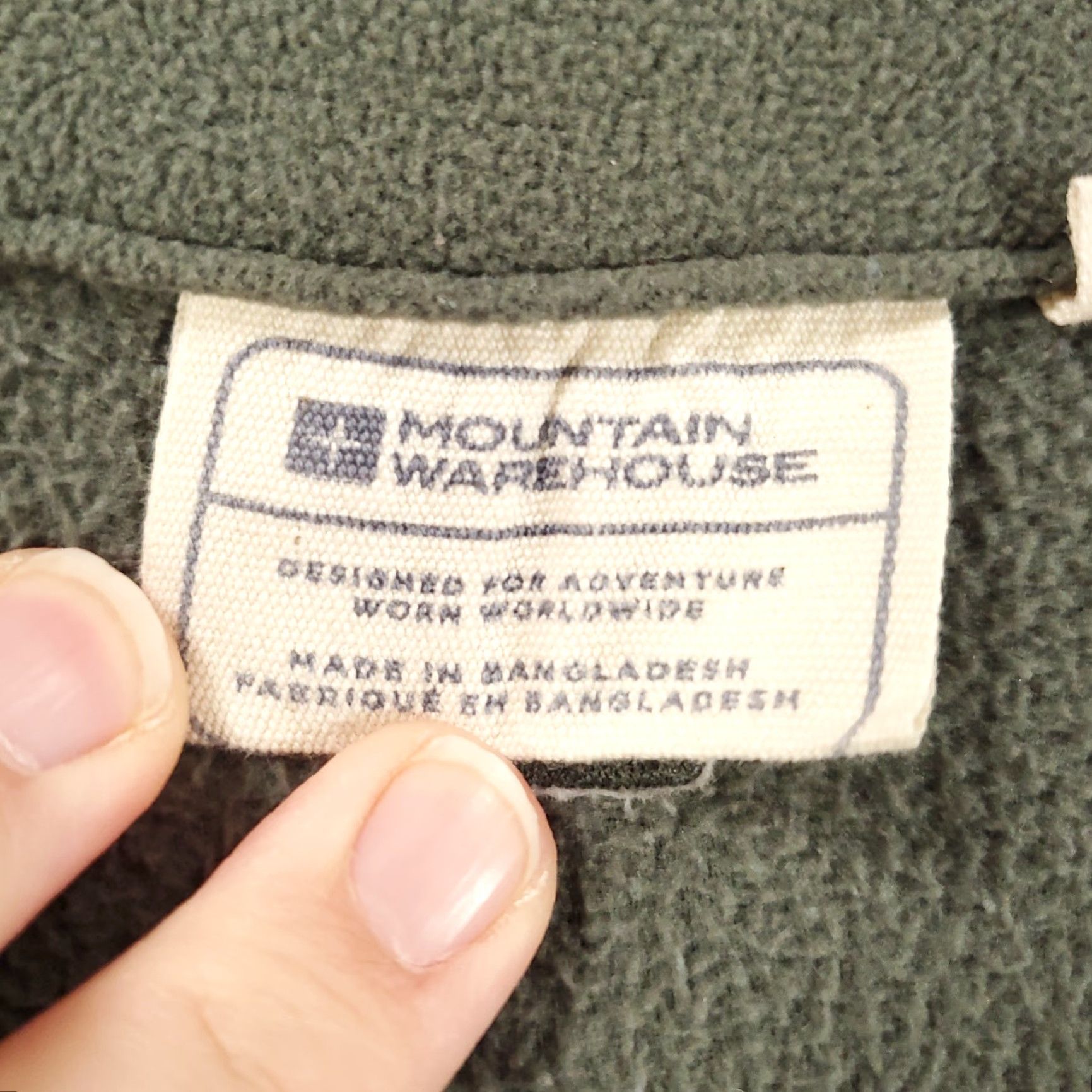 Vintage Mountain Warehouse Mens XL 1/4 Zip Fleece Sweatshirt Pullover Gray Green Shirt Size US XL / EU 56 / 4 - 7 Thumbnail
