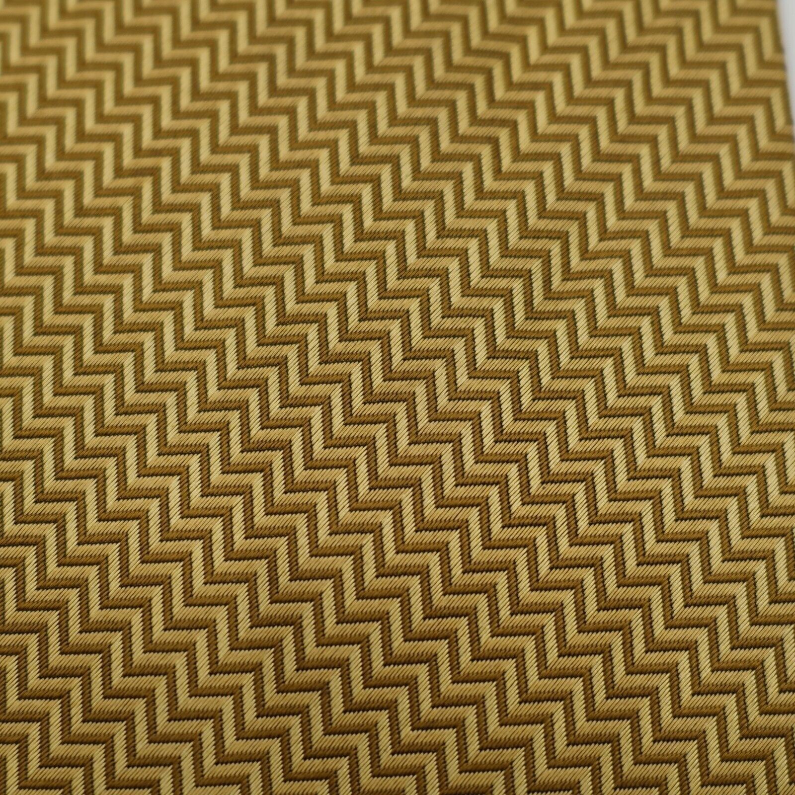Vintage Jacobs Roberts LTD Yellow Herringbone Woven Wide Silk Tie Size ONE SIZE - 2 Thumbnail