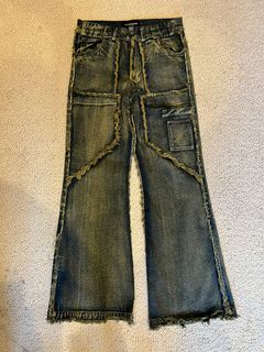 No Faith Studios Flared Denim | Grailed