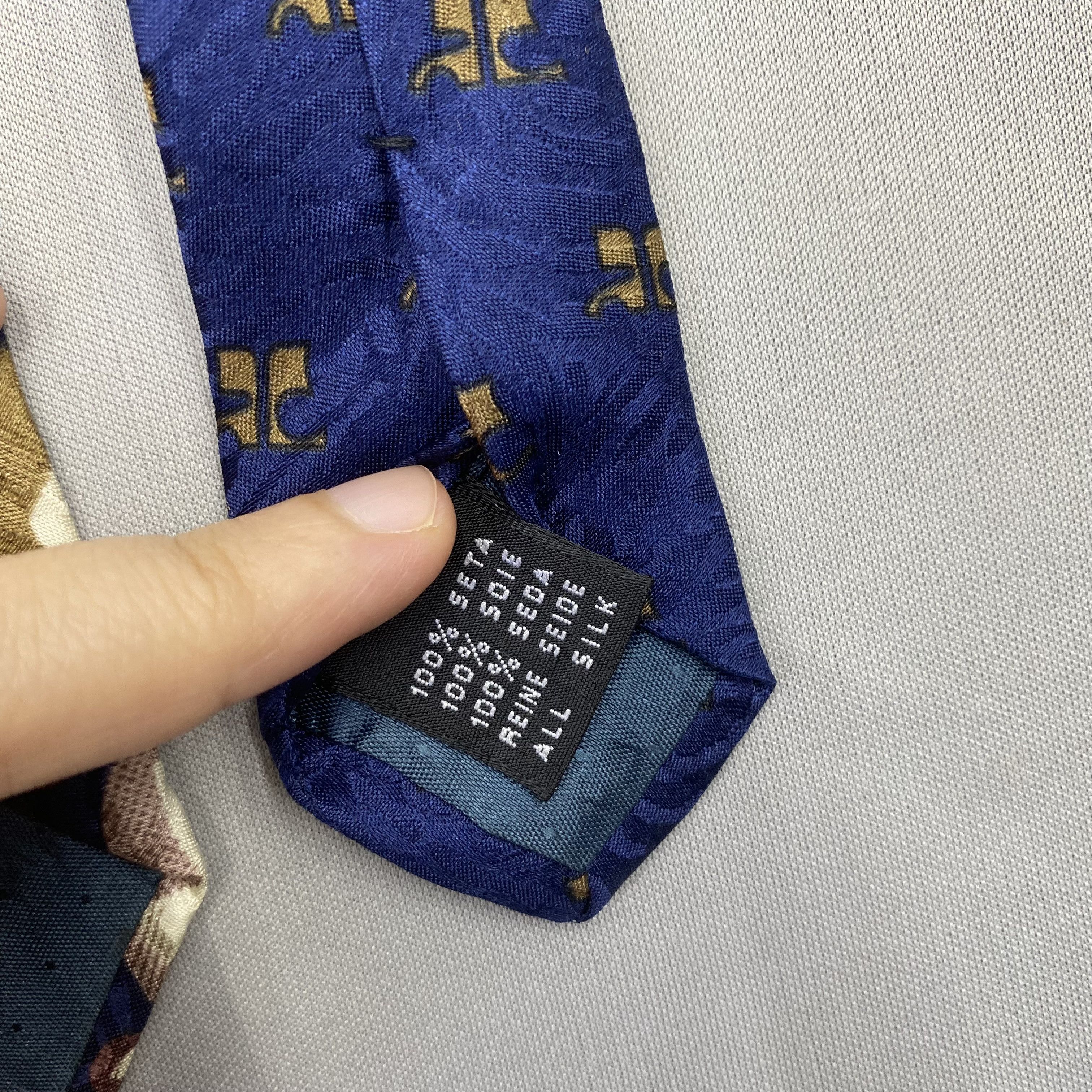 Courreges Vintage Courreges SILK Necktie Cravate Pure Silk Neck Tie Size ONE SIZE - 8 Thumbnail