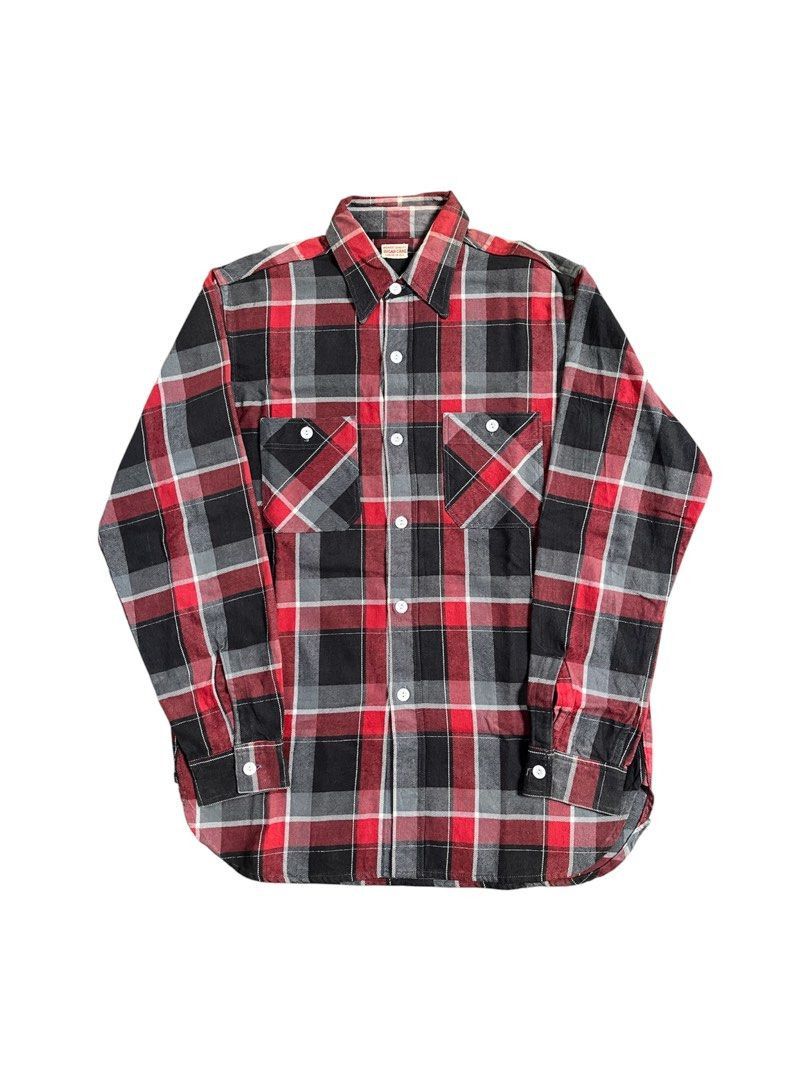 Sugar Cane Vintage Sugar Cane Japan Flannel Plaid Shirt Size US L / EU 52-54 / 3 - 1 Thumbnail