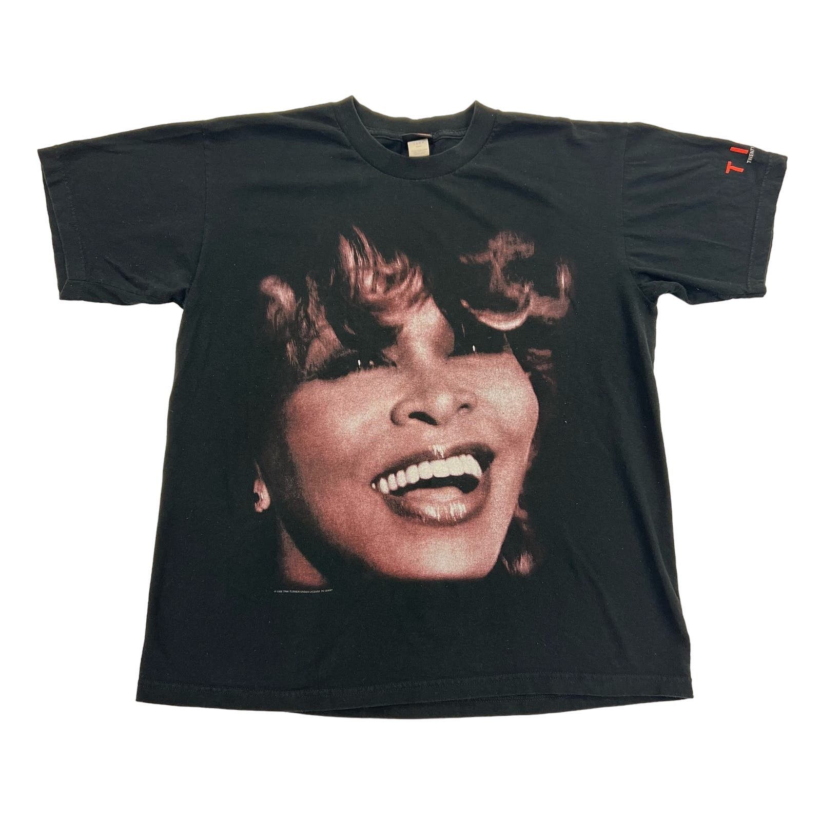 image of Vintage Y2K Tina Turner 24/7 Tour Tee Shirt Black (Xl), Men's