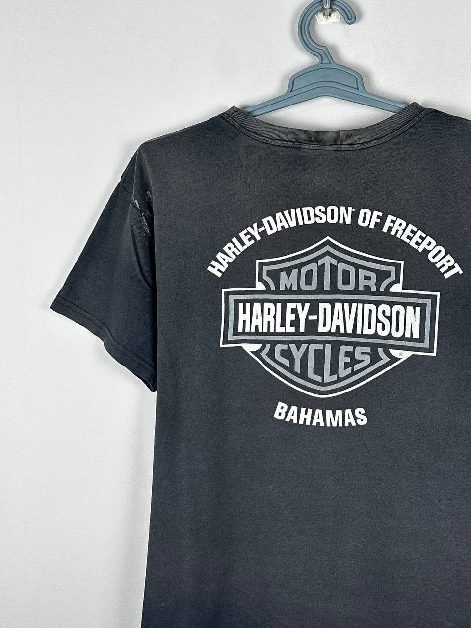 Harley Davidson Vintage Harley Davidson T Shirt Faded Black Biker USA Size US L / EU 52-54 / 3 - 11 Thumbnail