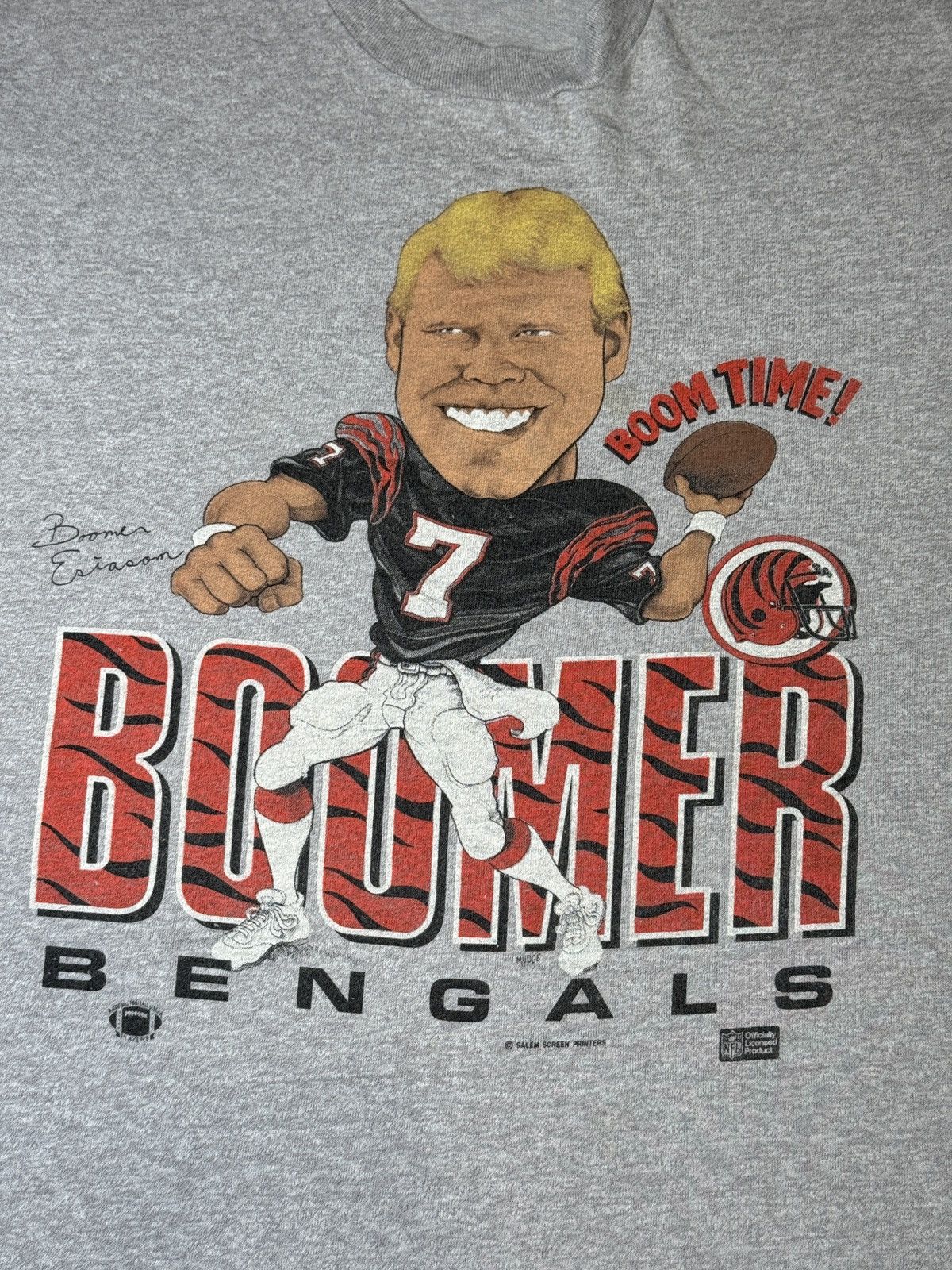 Salem Sportswear × Vintage Vintage 80s Boomer Esianson Bengals Caricature Salem T Shirt Size US L / EU 52-54 / 3 - 2 Thumbnail