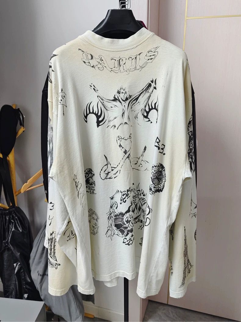 Balenciaga Balenciaga Vintage Long Sleeve Graphic Shirt-2506 Size US L / EU 52-54 / 3 - 1 Thumbnail