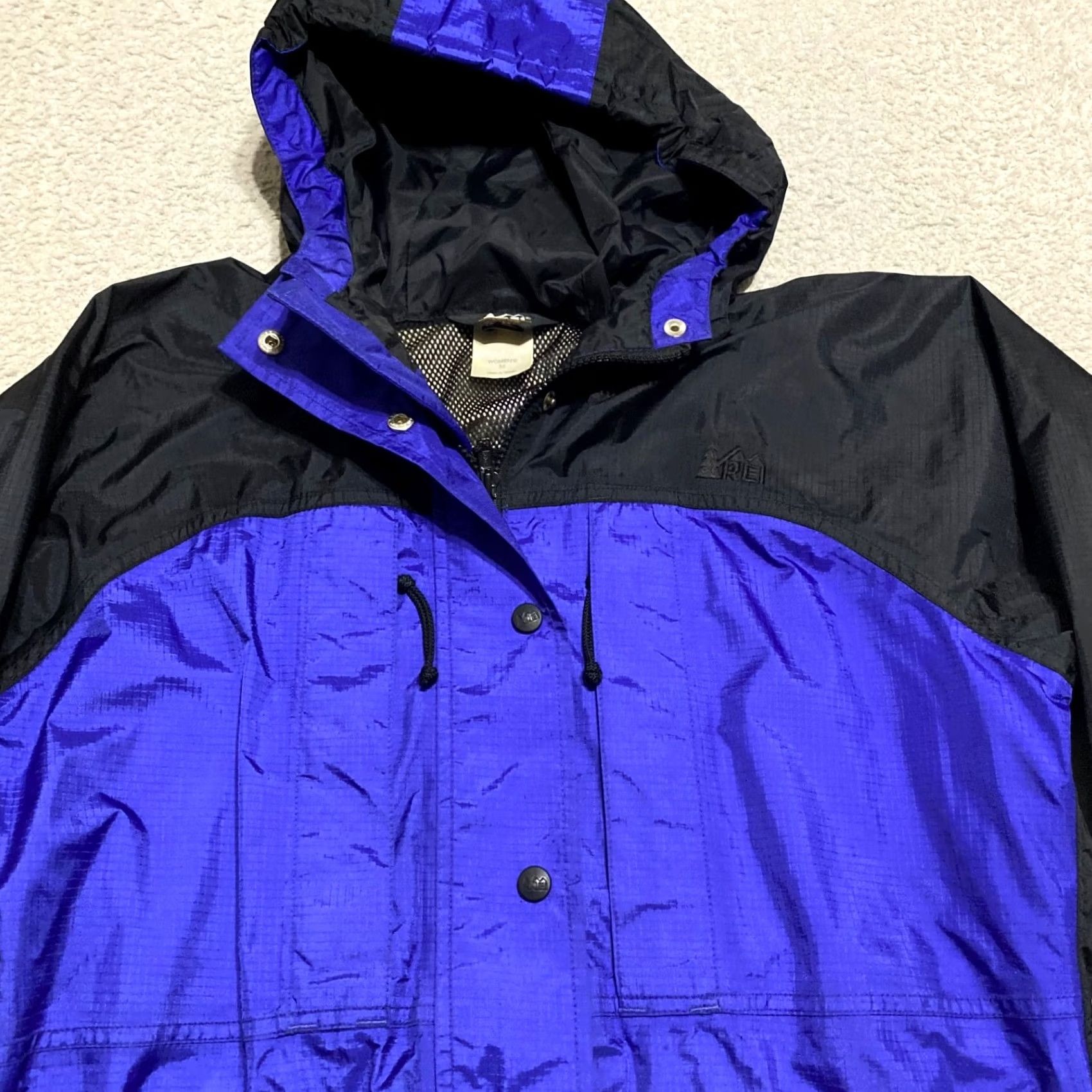 Vintage REI Jacket Women Medium Blue Goretex Hooded Full Zip Vented Outdoor Athletic Parka Size M / US 6-8 / IT 42-44 - 5 Thumbnail