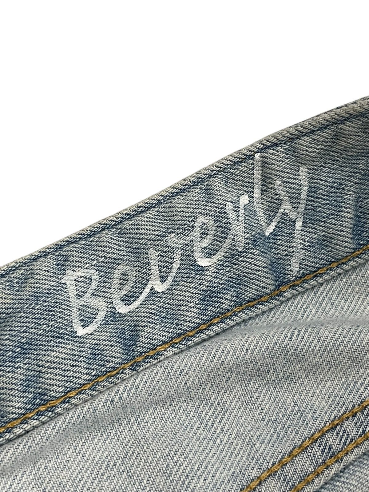Japan Blue × Japanese Brand Japan Blue Stretch Denim Knotwood Bug Indigo Distress Design Size US 34 / EU 50 - 18 Thumbnail