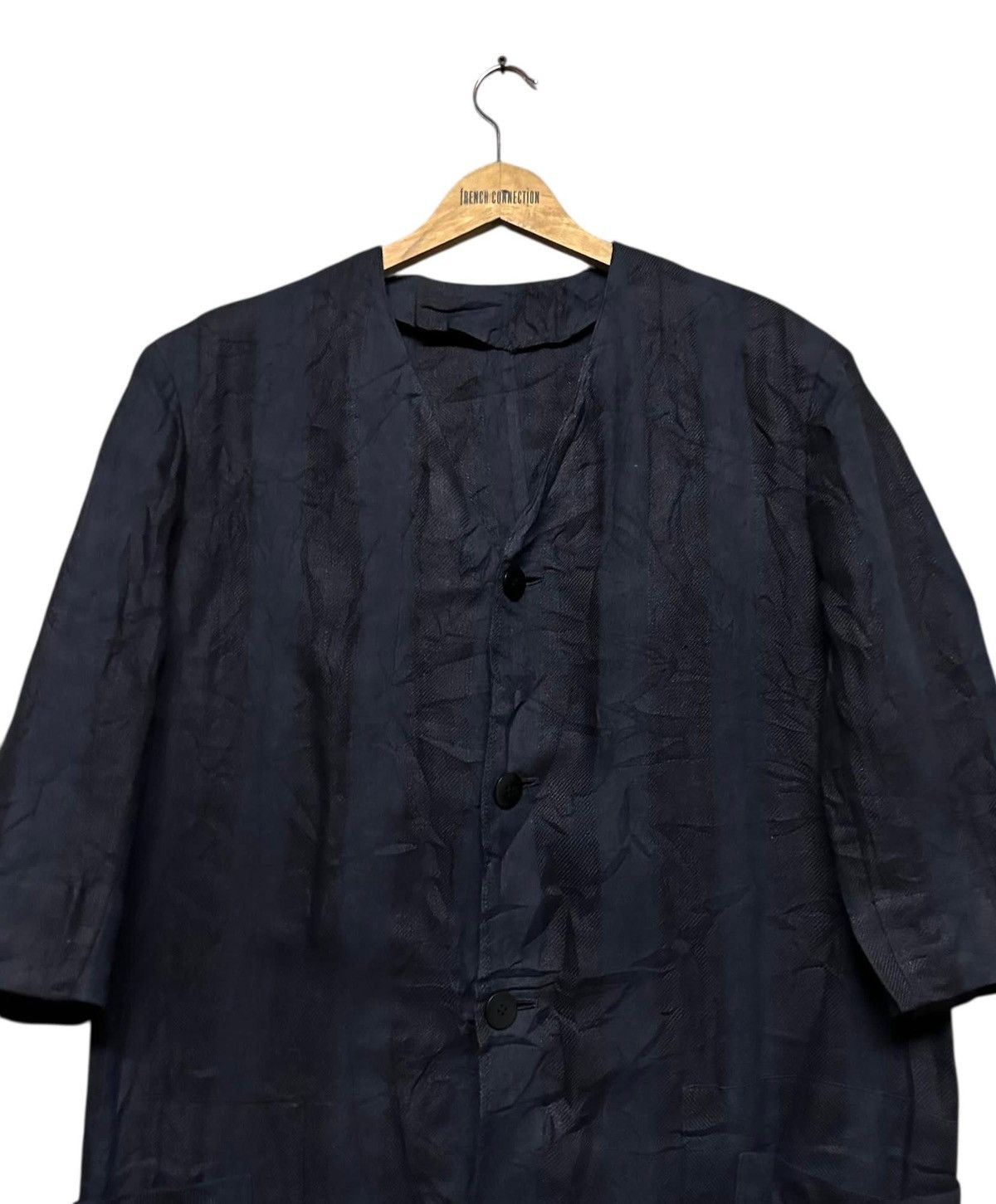 Y's for Men Vtg💥80’s Y’s Yohji Yamamoto Border Indigo Wool Blend Jacket Size US M / EU 48-50 / 2 - 8 Thumbnail