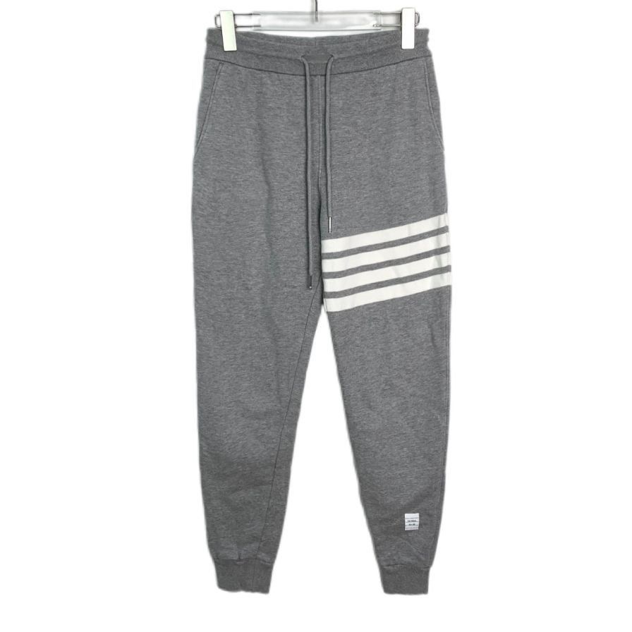 Thom Browne Thom Browne Gray Casual Sweatpants With Classic Four-Bar Str Size US 40 / EU 56 - 1 Thumbnail
