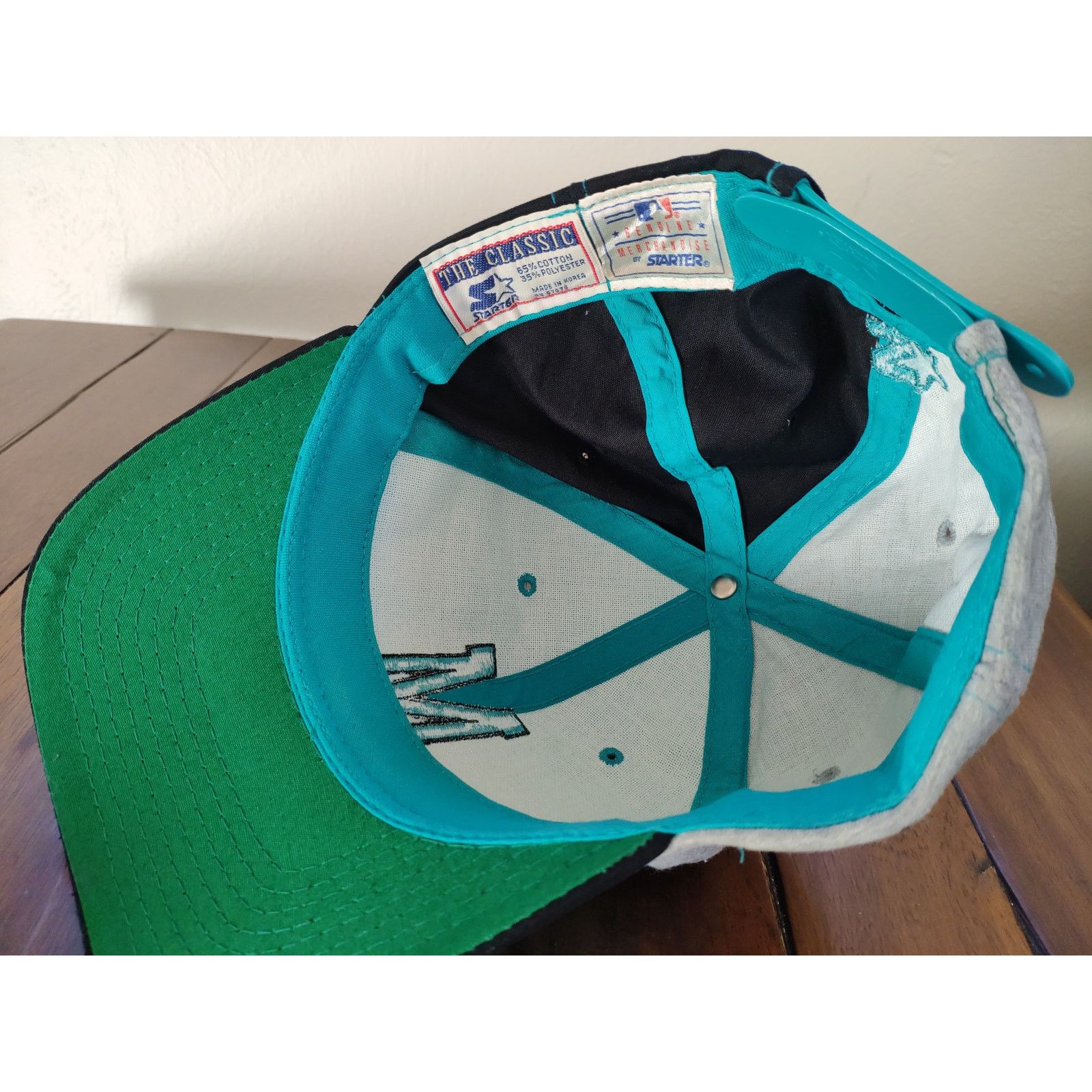 Starter Florida Marlins Starter Tri-Panel Snapback Inaugural Era Size ONE SIZE - 3 Thumbnail