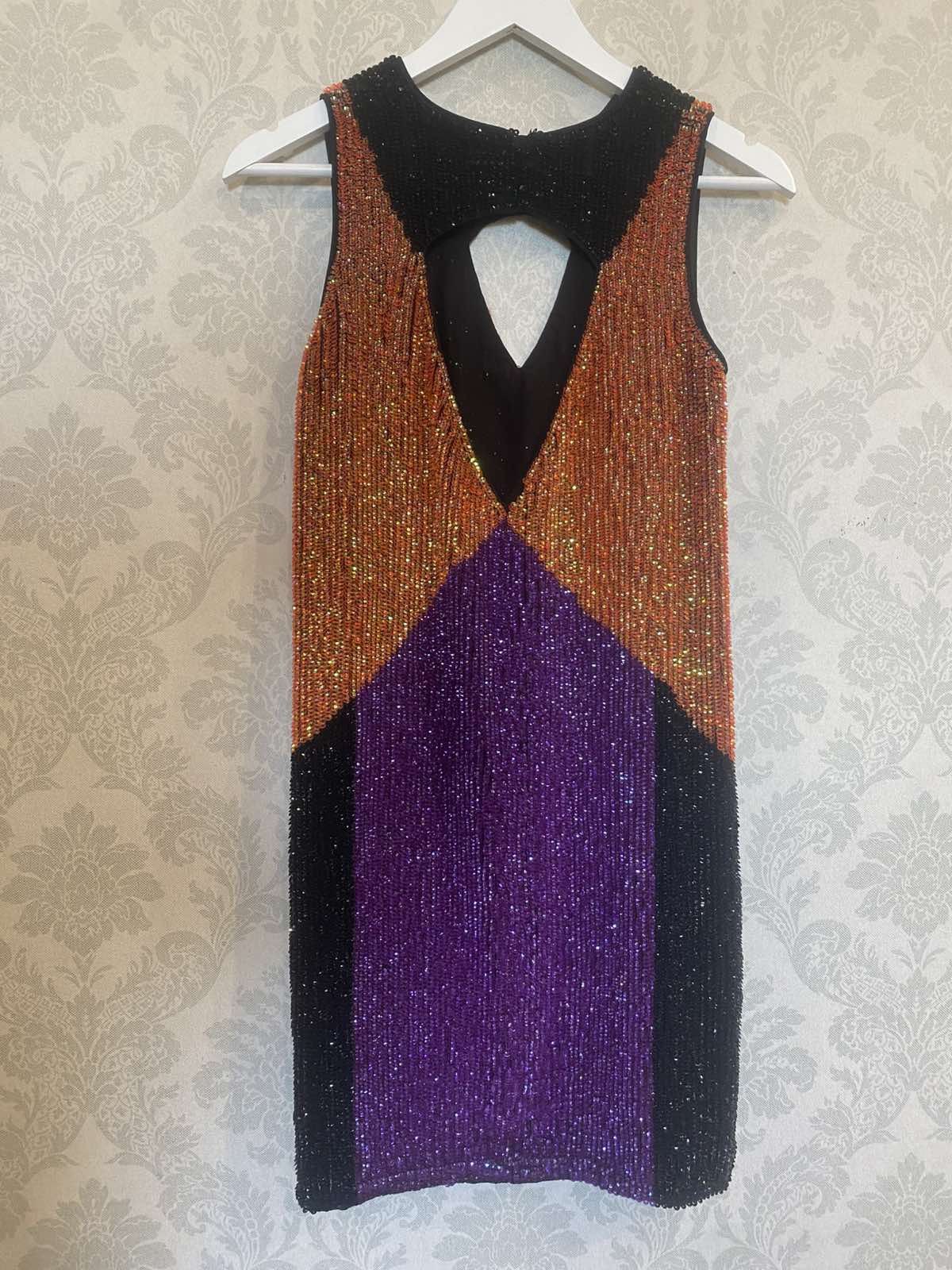 Pinko Authentic PINKO Pallavolista Sequin Color-Block Mini Dress Size S / US 4 / IT 40 - 3 Thumbnail