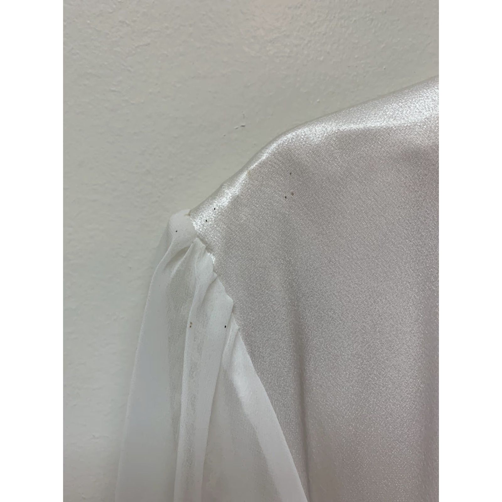 Vintage VINTAGE Carole Hochman Peignoir Set Camisole & Robe Silk Satin Retro Glam NEW NOS Union Made White M Womens Size ONE SIZE - 5 Thumbnail