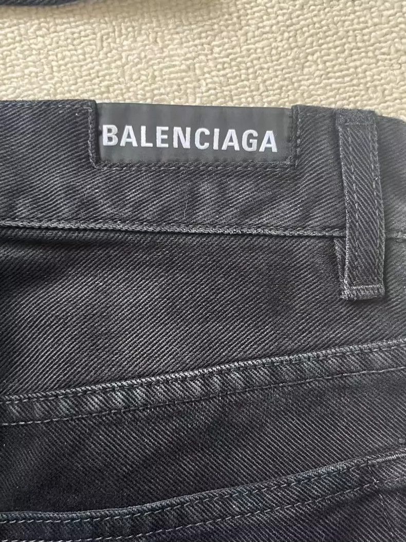 Balenciaga Balenciaga size XS Solid Slim Zip Jeans Men's Black Size US 27 - 3 Thumbnail