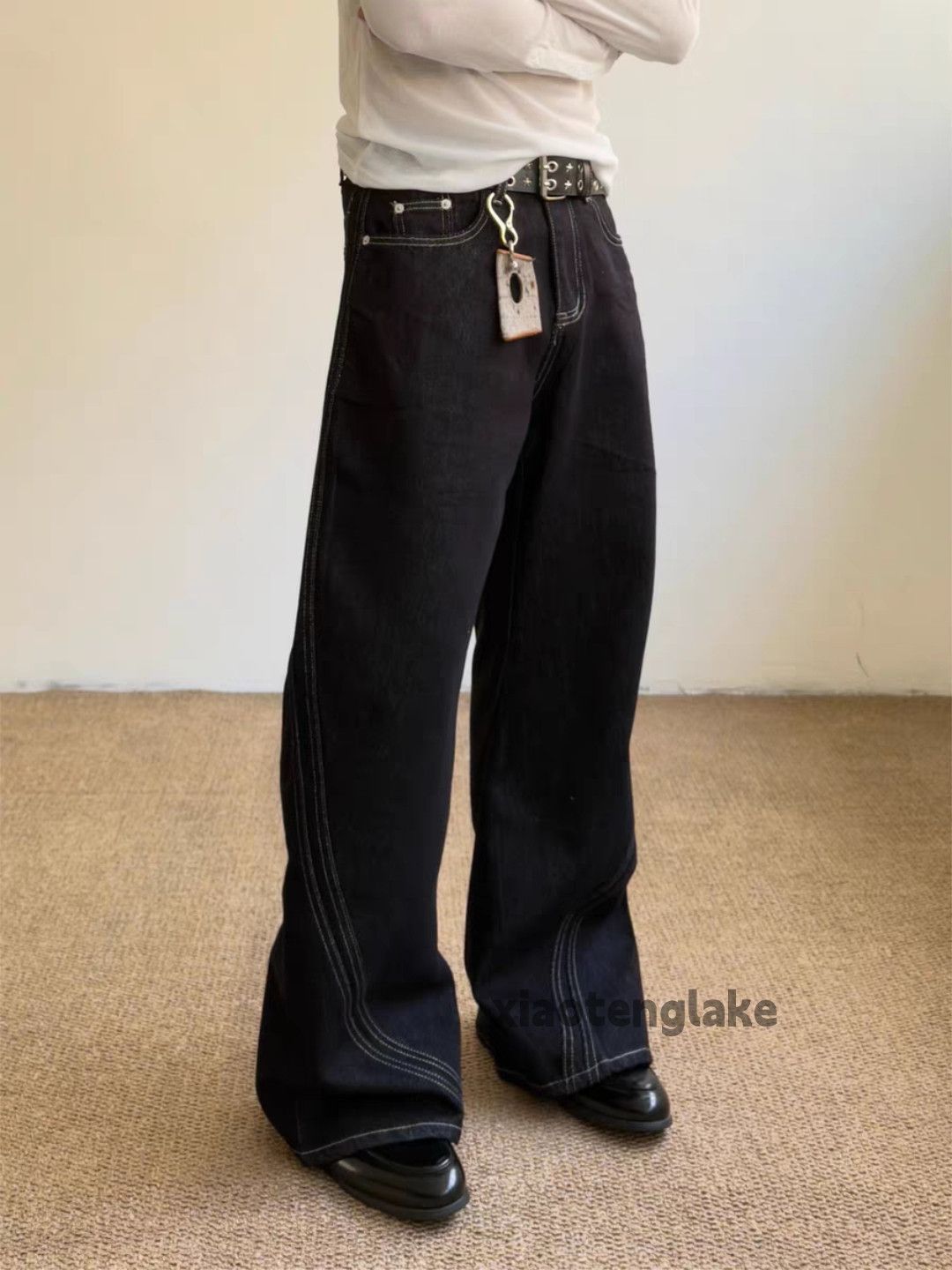 Jean Custom erd Prada Loewe style bootcut flared loose jeans Size US 28 / EU 44 - 1 Thumbnail