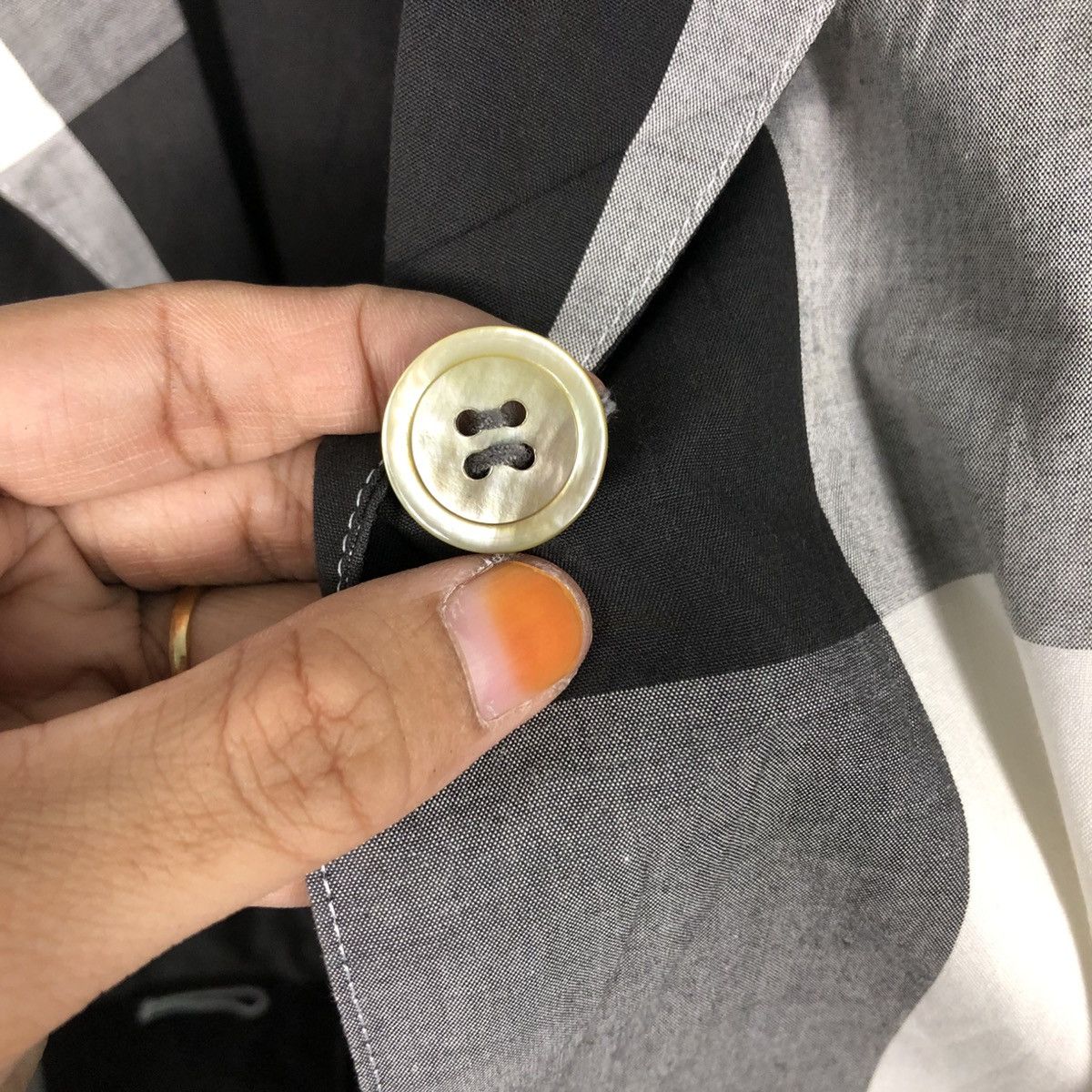 Yohji Yamamoto 📌Oversized Jacket Button Atsuro Tayama Tartan Design Size US M / EU 48-50 / 2 - 20 Thumbnail