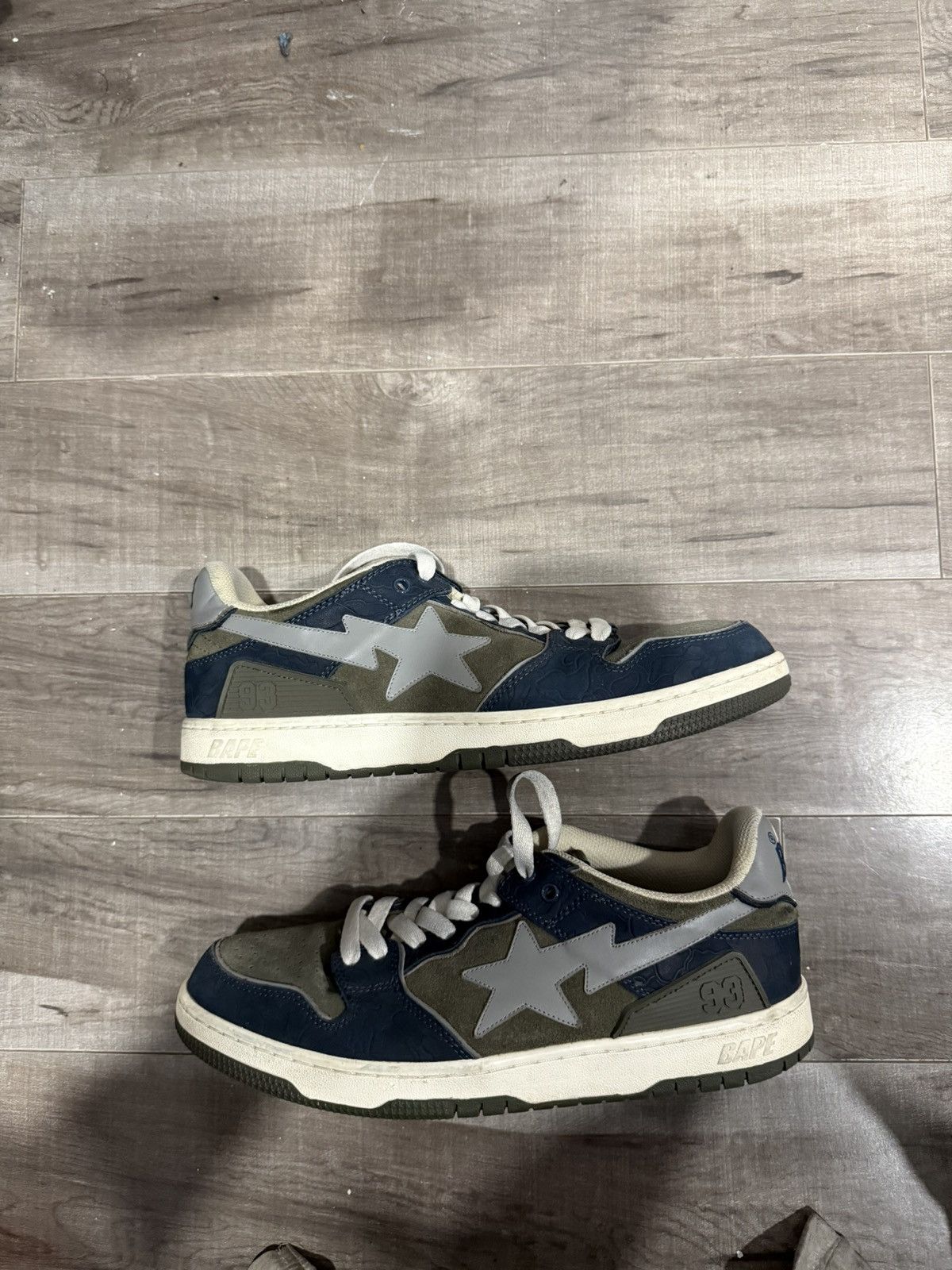 Bape Bapestas Sk8 marine blue and grey size 11 Size US 11 / EU 44 - 3 Thumbnail
