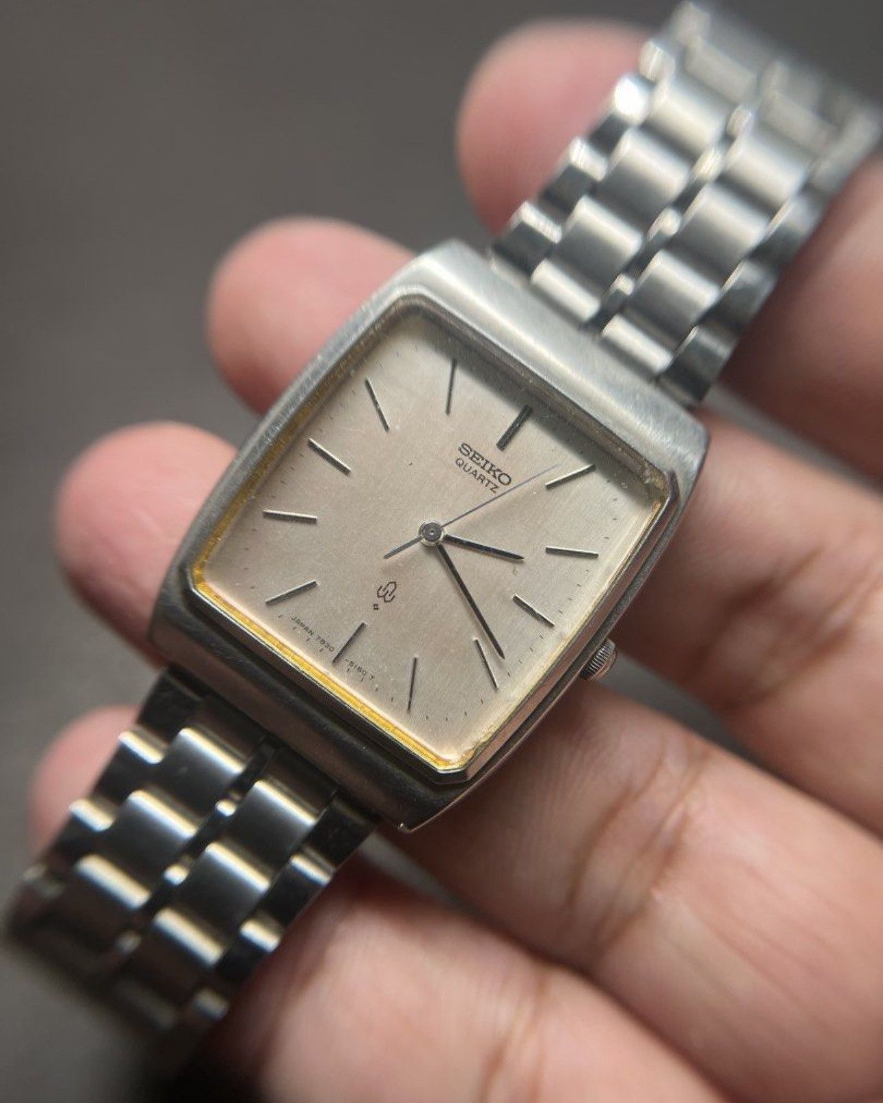 Seiko Vintage 70s Seiko Tank Brushed Silver Dial Size ONE SIZE - 1 Thumbnail