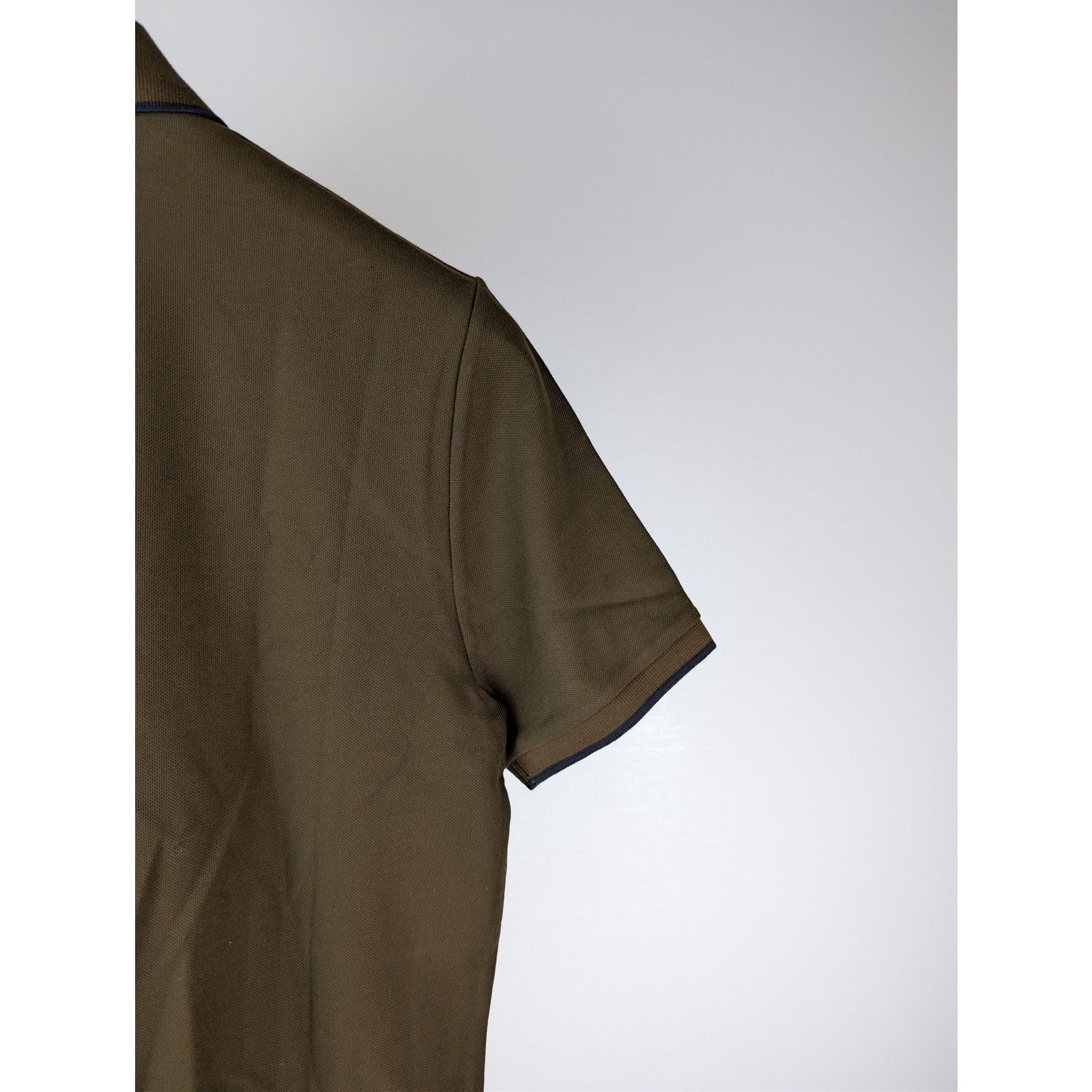 Loro Piana o1rshd1 Double Collar Cotton Piquet Polo Shirt Olive Green Size US M / EU 48-50 / 2 - 13 Thumbnail