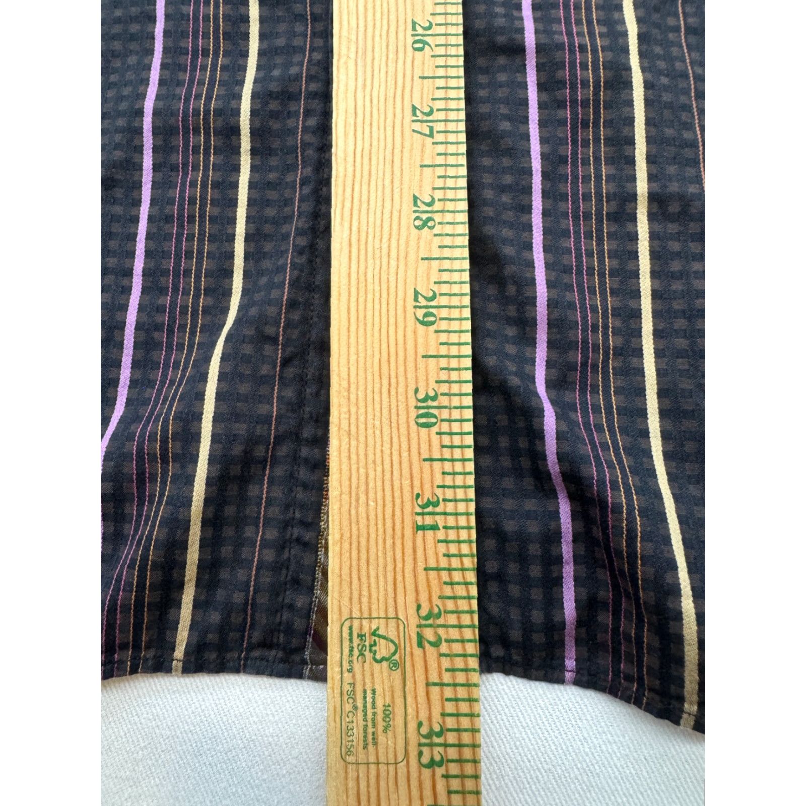 BUGATCHI VINTAGE Bugatchi Uomo Long Sleeve Button-Down Shirt 2XL Striped 100% Cotton Mens Dress Shirt Button-Down Collar 2268 Size US XXL / EU 58 / 5 - 4 Thumbnail