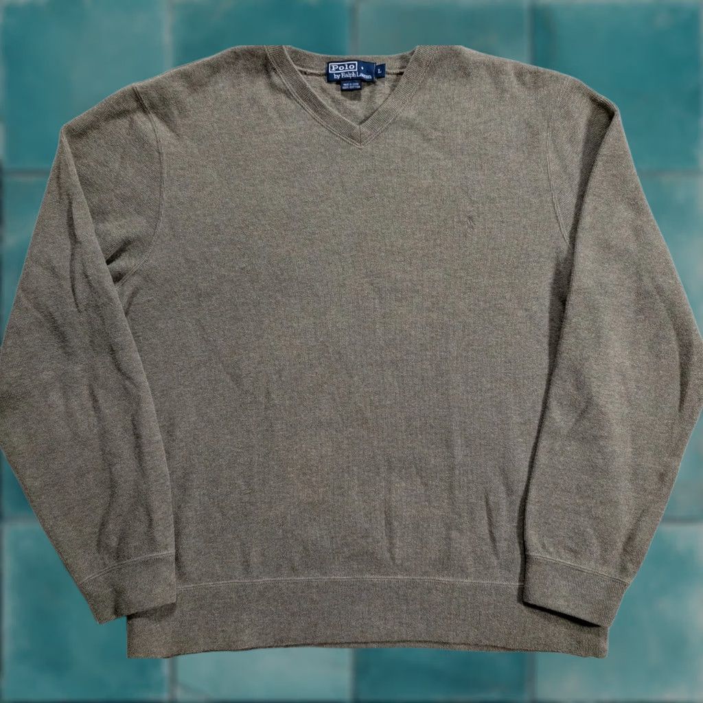 Polo Ralph Lauren Polo Ralph Lauren Sweater Mens L Green V-Neck Pima Cotton Polo Pony Pullover Knit Wool/Cozy? Size US L / EU 52-54 / 3 - 1 Thumbnail