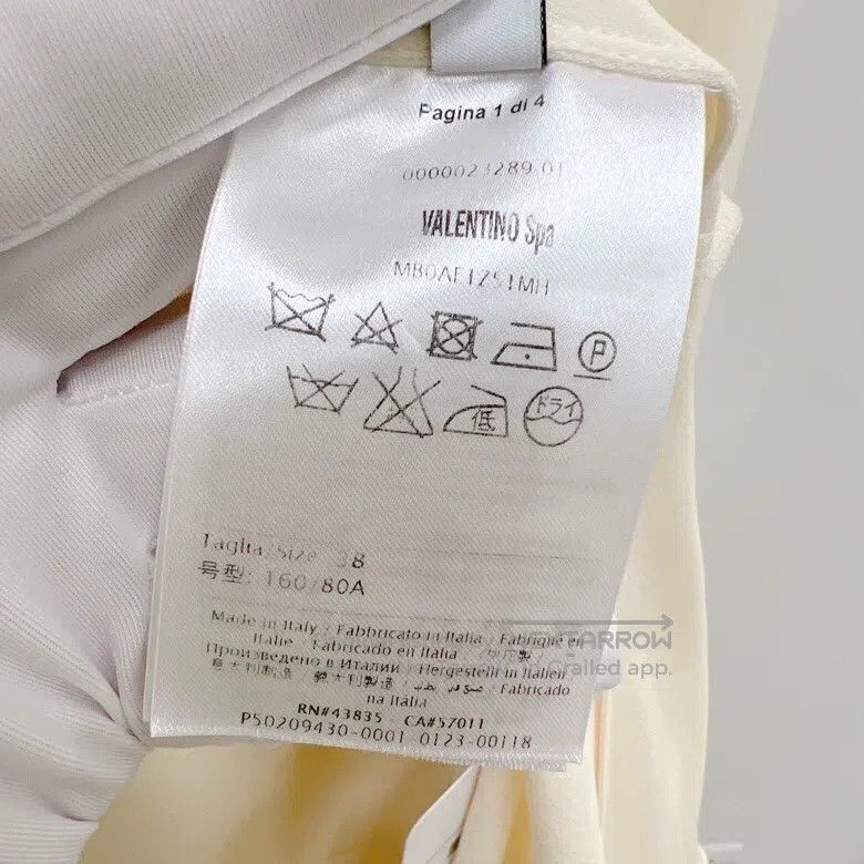 Other Valentino Beige white silk top Size S / US 4 / IT 40 - 9 Thumbnail