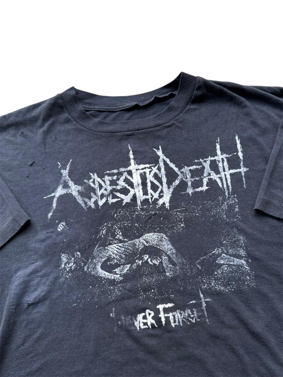 Band Tees RARE Vintage 90s Asbestos Death (Pre-Sleep) Never Forget Tee Size US L / EU 52-54 / 3 - 2 Thumbnail