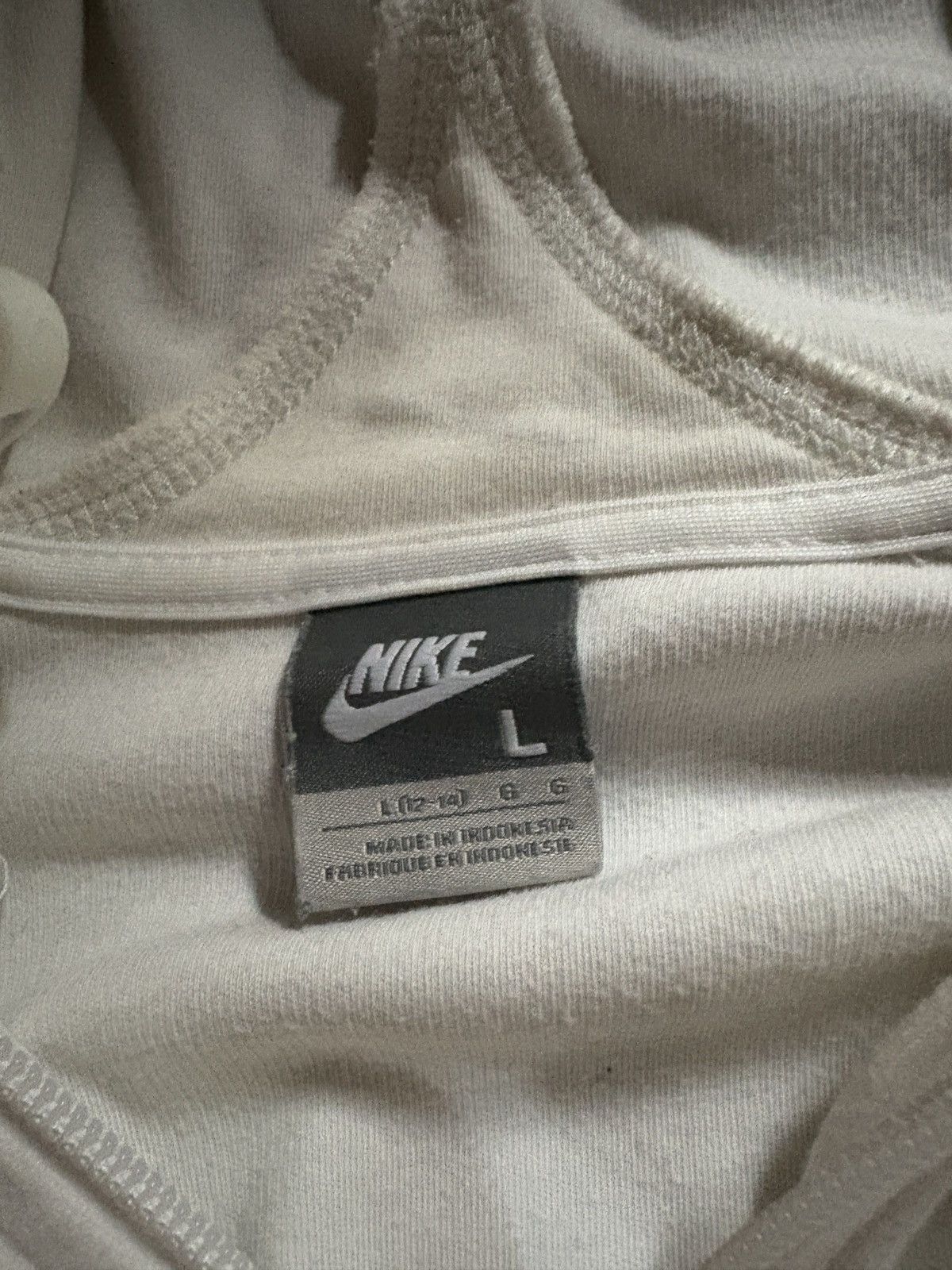 Nike Womens Vintage 00’s Nike Y2K Full Zip Up Hoodie White Large Size L / US 10 / IT 46 - 6 Thumbnail