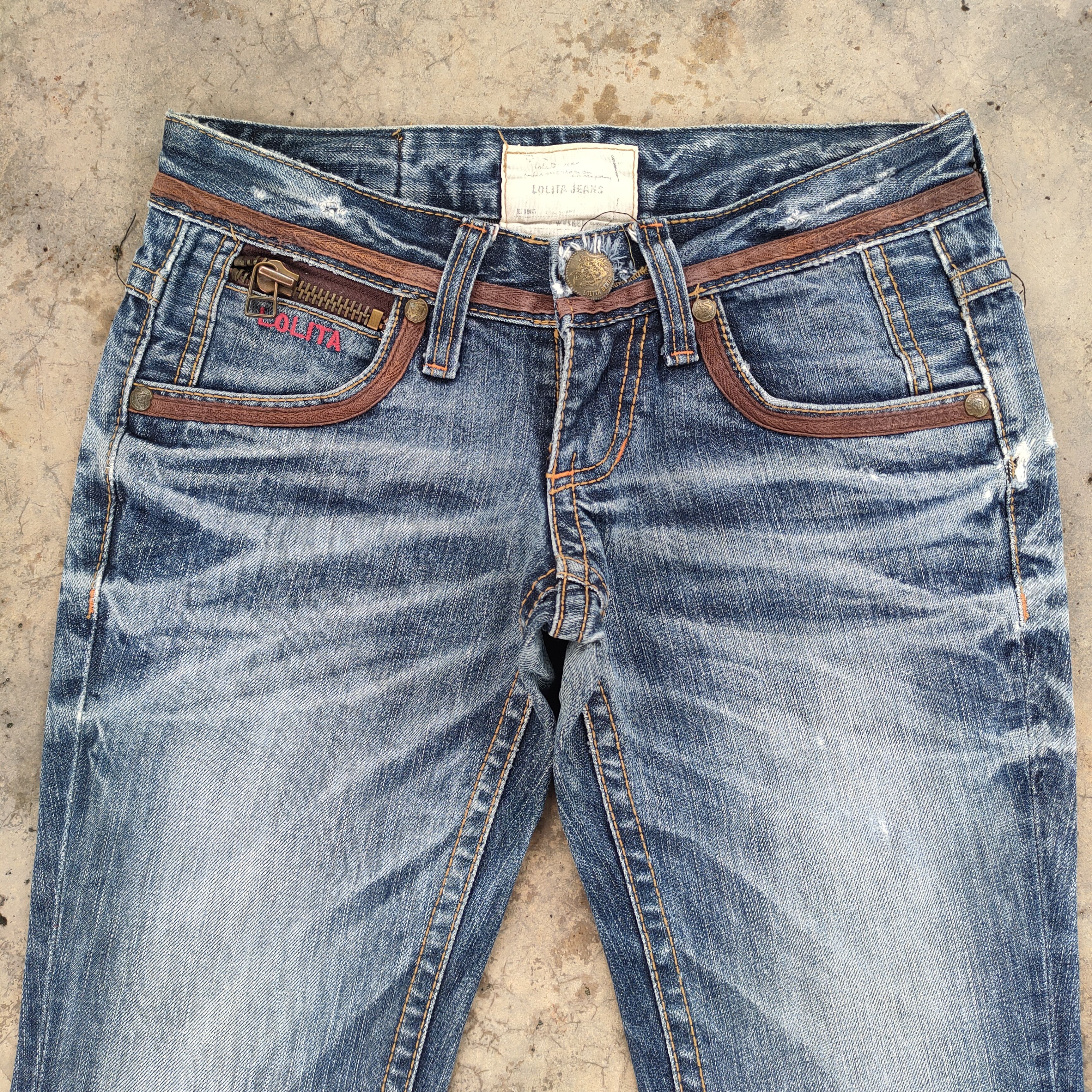 Japanese Brand FLARE VINTAGE LOLITA BOOT CUT DENIM JEAN PANTS Size US 29 - 3 Thumbnail