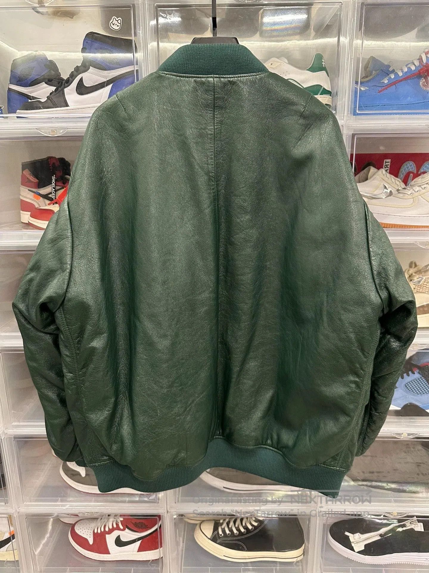 Prada prada by raf simons green leather bomber jacket. Size US L / EU 52-54 / 3 - 3 Thumbnail