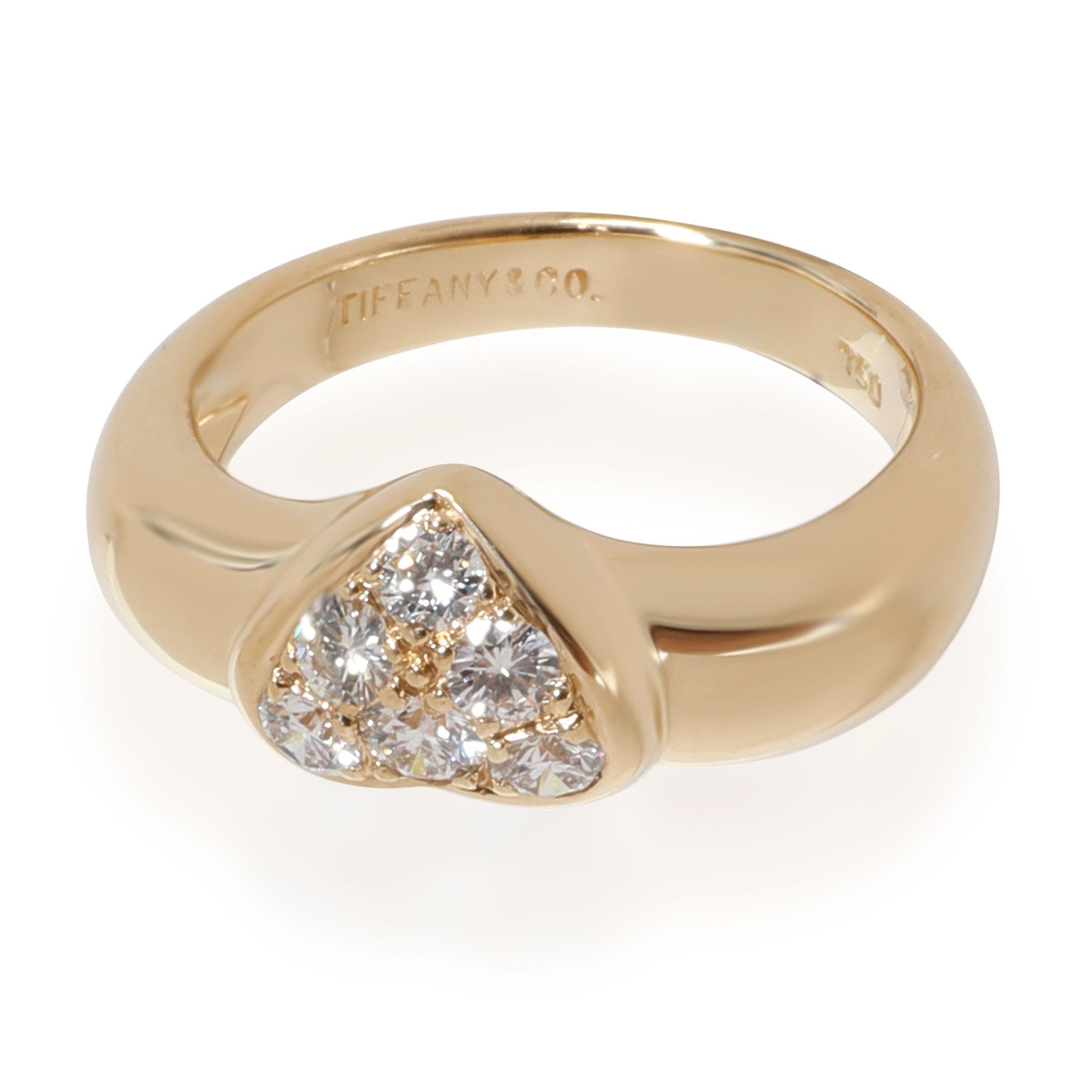 Tiffany & Co. Etoile Diamond Heart Ring in 18K Yellow Gold 0.25 CTW