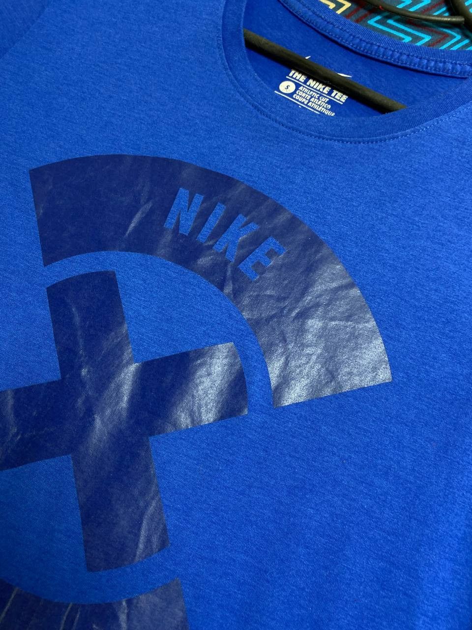 Nike × Vintage 90s VIntage Nike Y2k Big Logo Navy Tshirt Size US S / EU 44-46 / 1 - 17 Thumbnail
