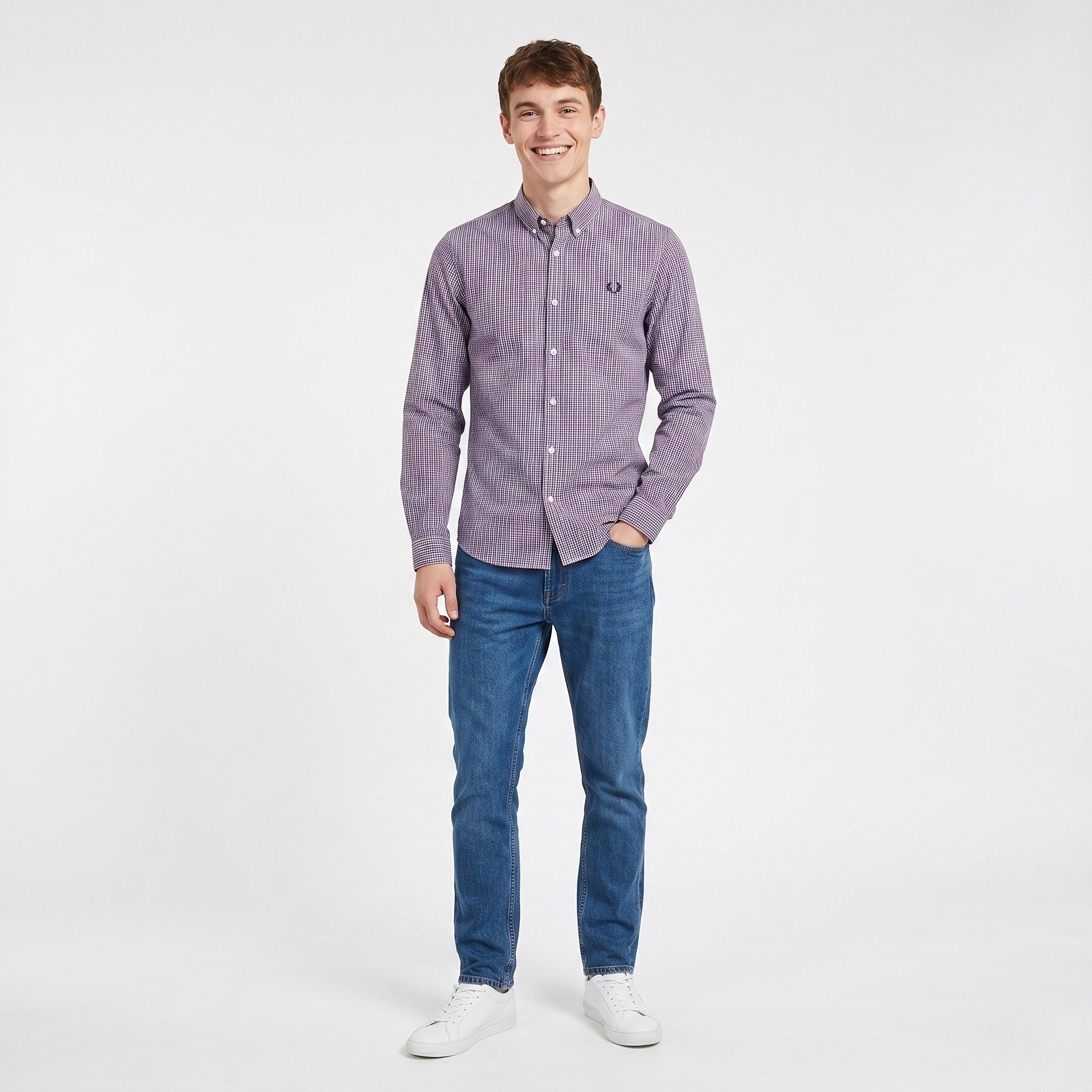 Fred Perry Fred Perry Men S Casual Shirt Checkered 10516 Size US S / EU 44-46 / 1 - 1 Thumbnail