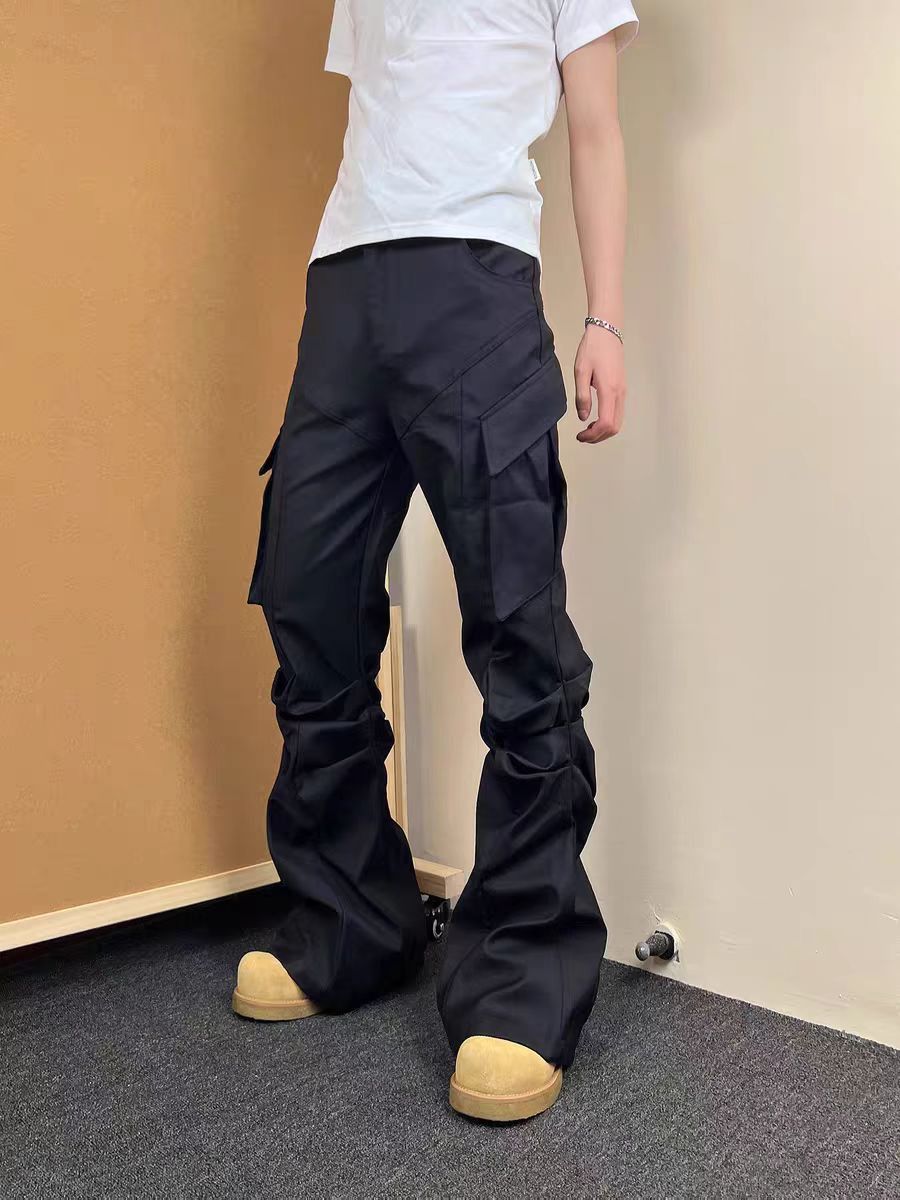 Japanese Brand × Vintage Street Y2K Pleated Micro Flare Work Casual Pants Size US 32 / EU 48 - 1 Thumbnail