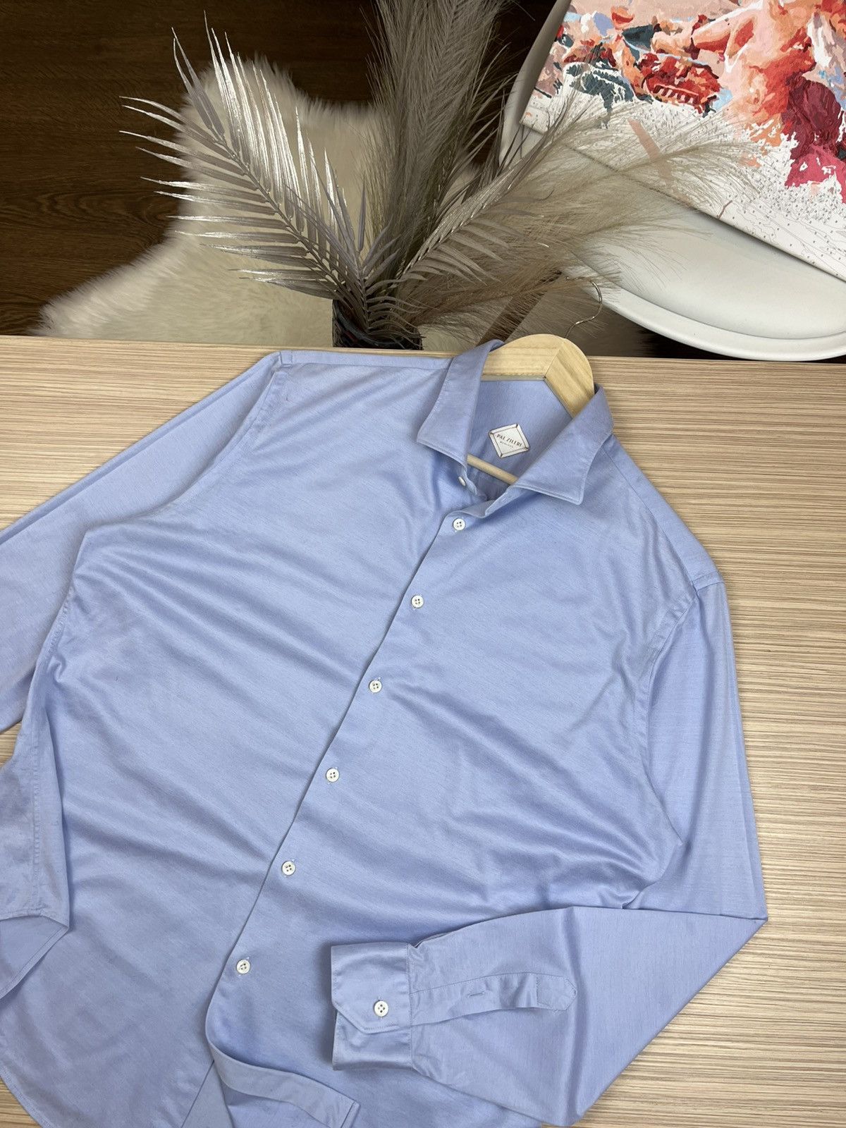 Pal Zileri × Vintage Vintage Pal Zileri Pull Luxury Black Wool Button Up Shirt Size US M / EU 48-50 / 2 - 2 Thumbnail
