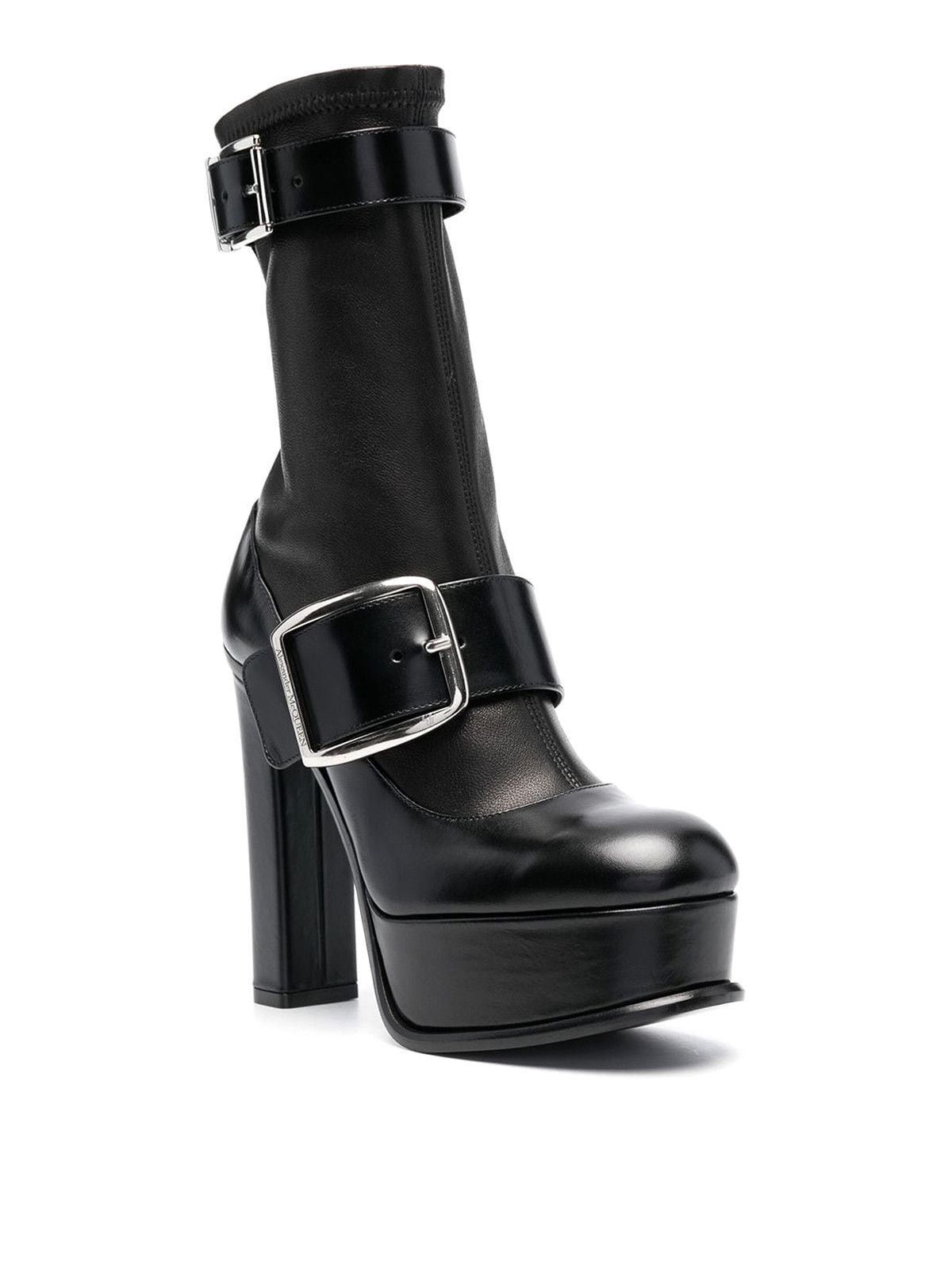 Alexander McQueen o1y0225 Ankle Boots in Black Size US 10 / IT 40 - 2 Thumbnail