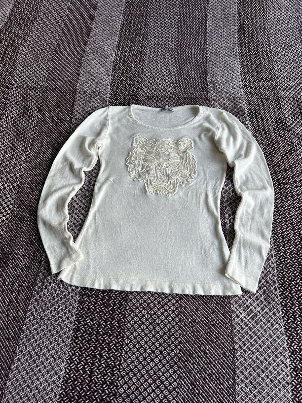 Kenzo Kenzo Women Big Logo Longsleeve Solid Style Italy Size Small Size S / US 4 / IT 40 - 4 Thumbnail