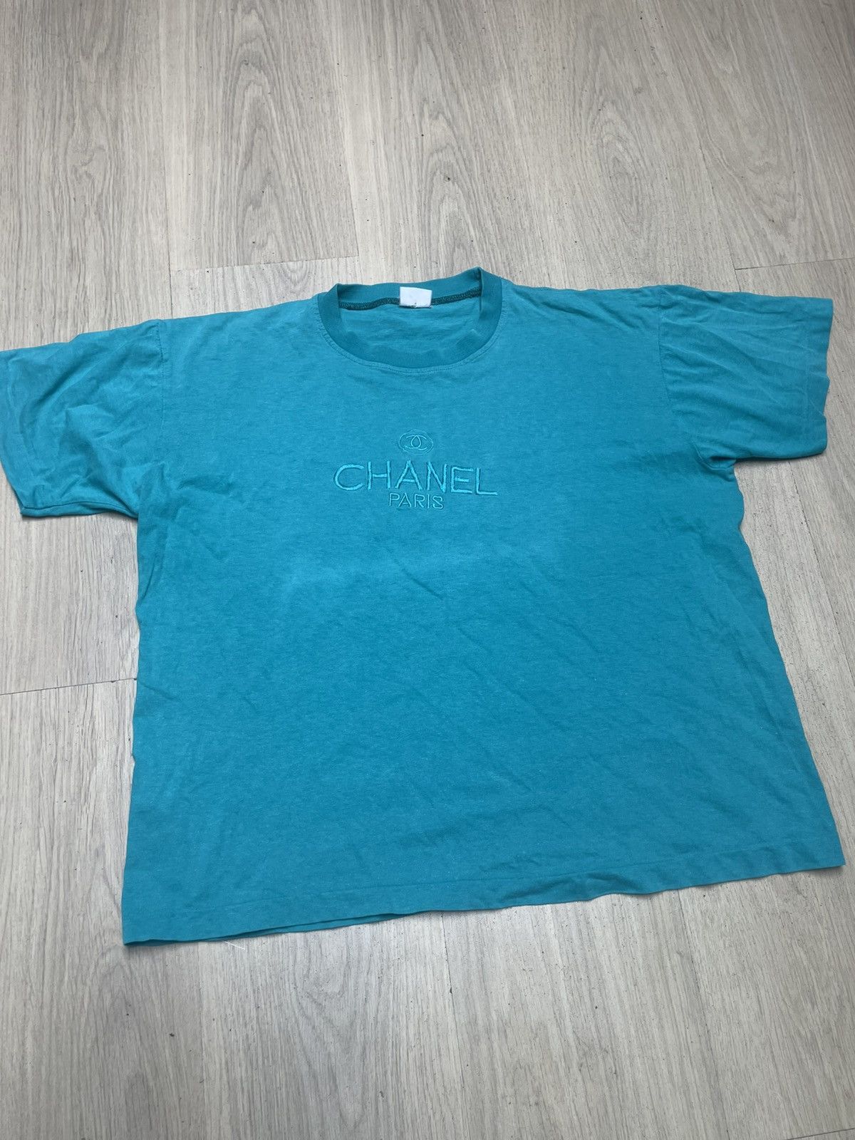 Vintage Deadstock vintage chanel t shirt embroidery 90s Size XL / US 12-14 / IT 48-50 - 1 Thumbnail