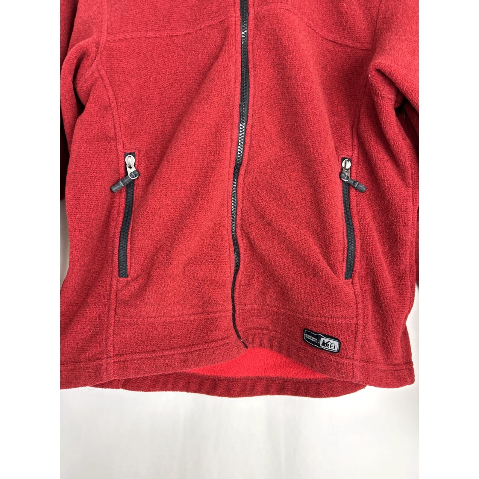 Vintage REI Womens XS Full Zip Fleece Jacket Red Long Sleeve Pockets Polartec Jacket Size XS / US 0-2 / IT 36-38 - 5 Thumbnail