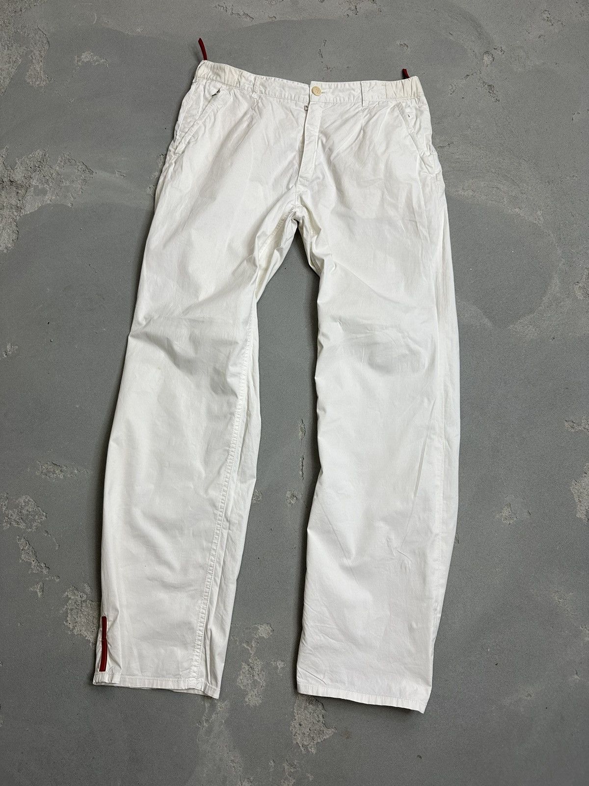 Prada Prada Red Tab White Casual Pants Size US 32 / EU 48 - 1 Thumbnail
