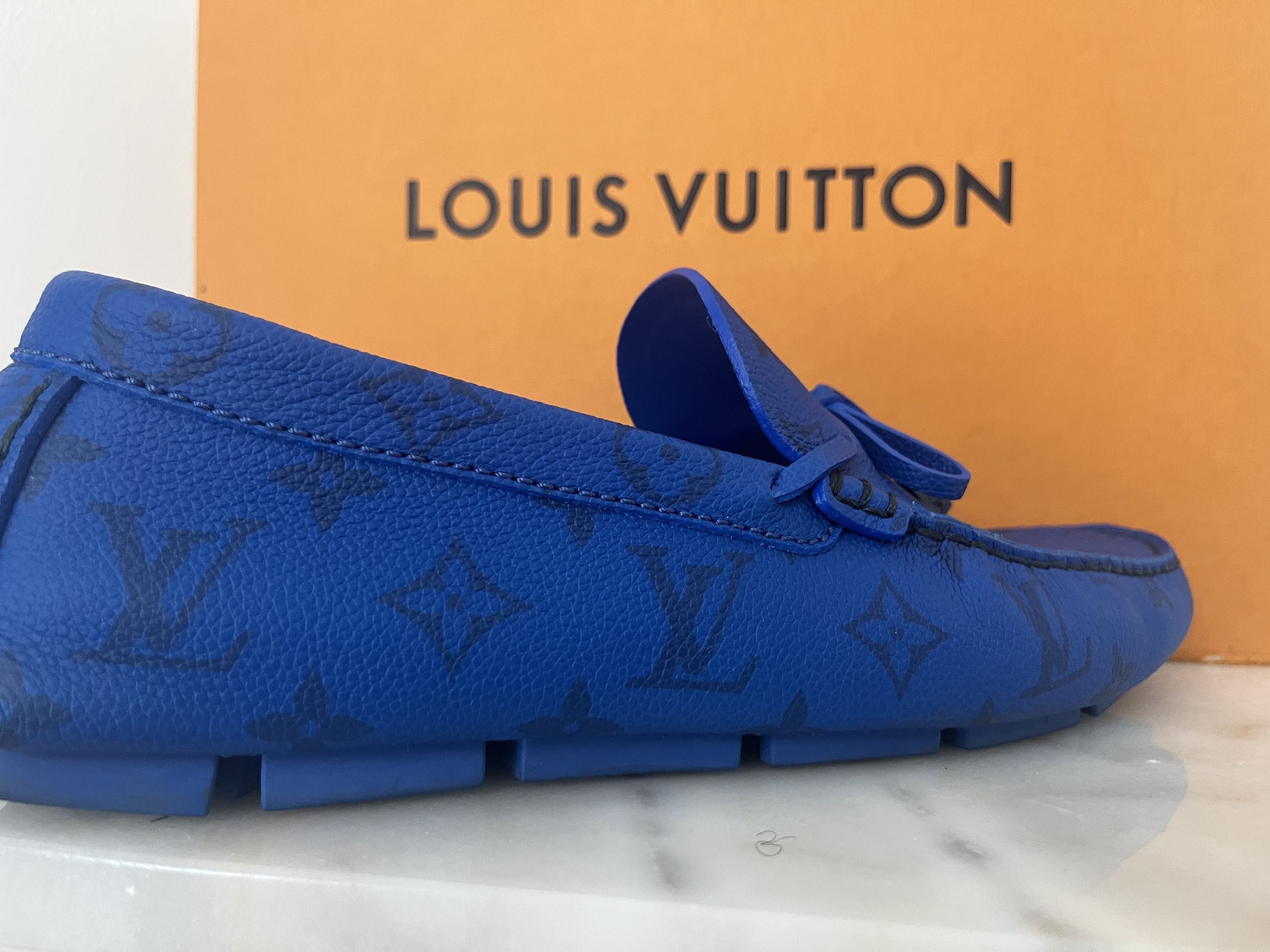 Louis Vuitton Louis Vouitton Driver Mocassins (Azul Blue) Size US 8 / EU 41 - 7 Thumbnail