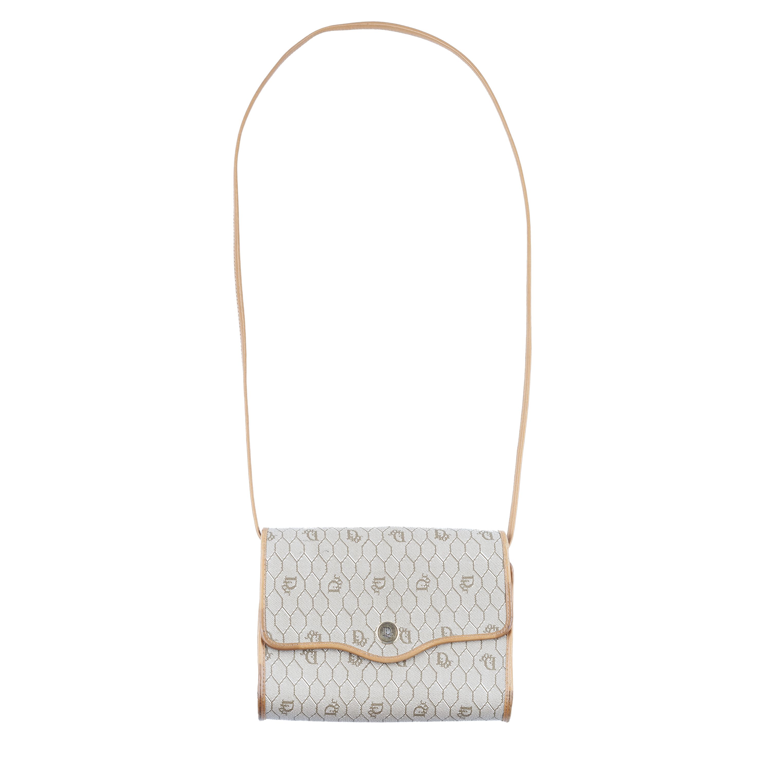Dior Christian Dior Monogram Light Brown Leather Crossbody Bag Size ONE SIZE - 2 Thumbnail