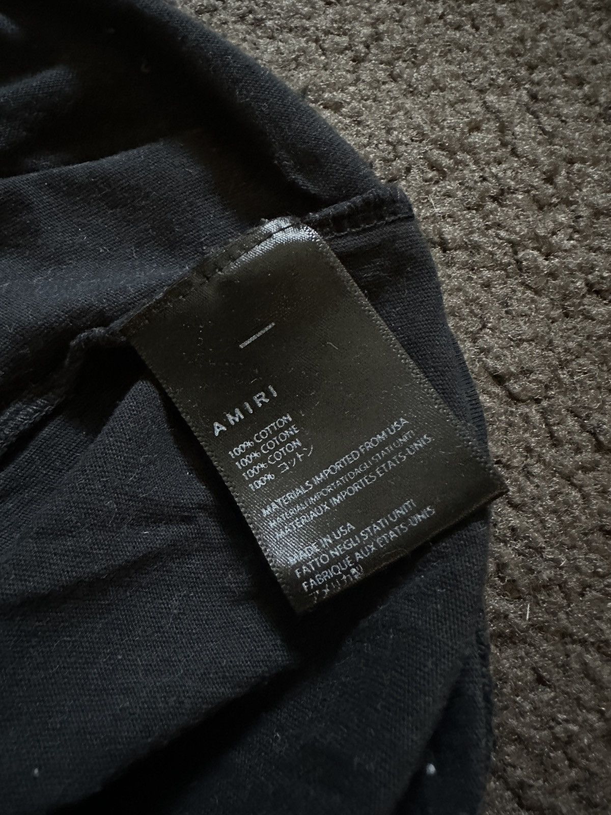 Amiri Amiri Black Cherub Logo tee XS Size US XS / EU 42 / 0 - 4 Thumbnail