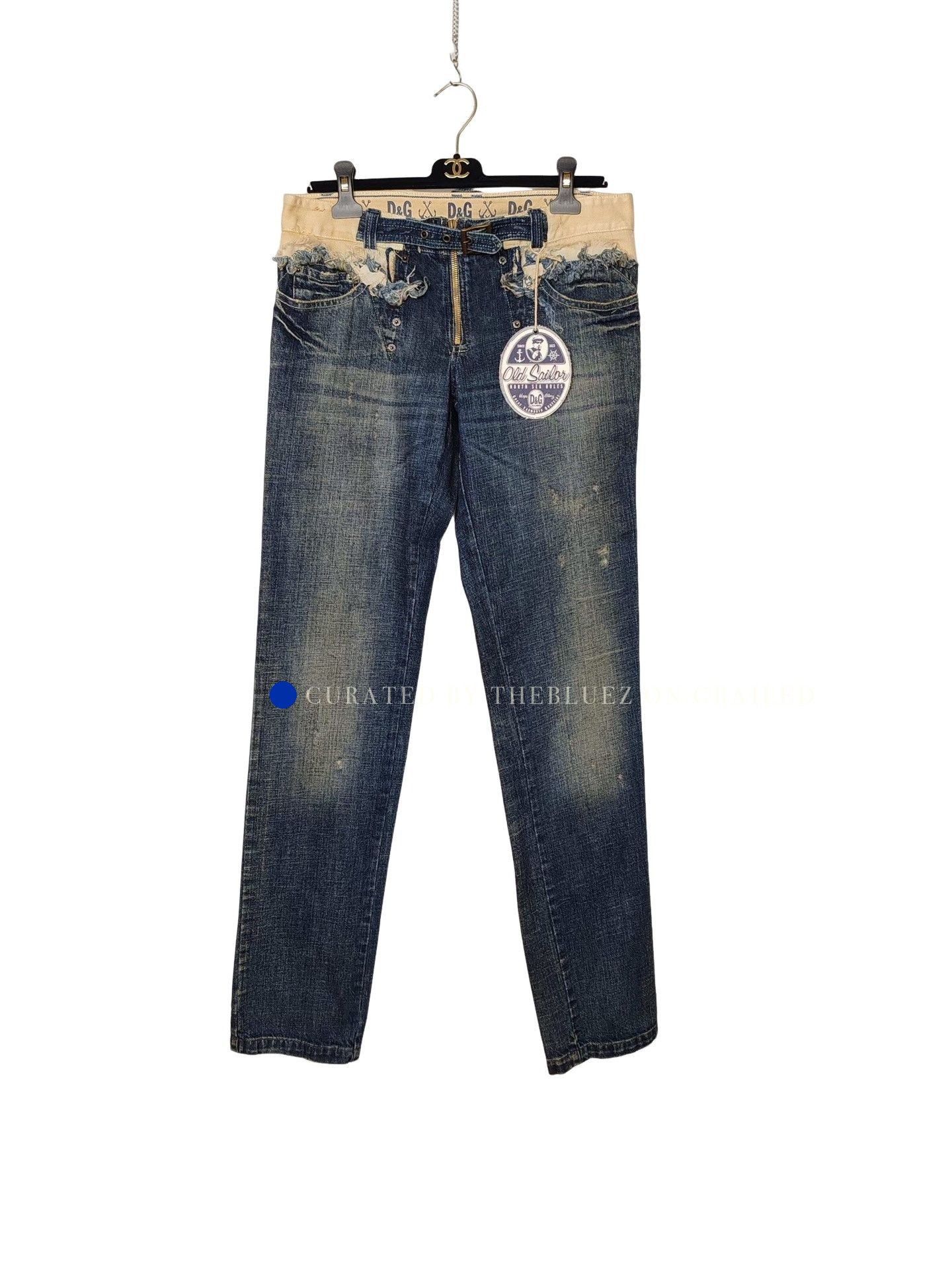 Dolce & Gabbana Blue Distressed Denim Pants Size 32 Size US 32 / EU 48 - 1 Thumbnail