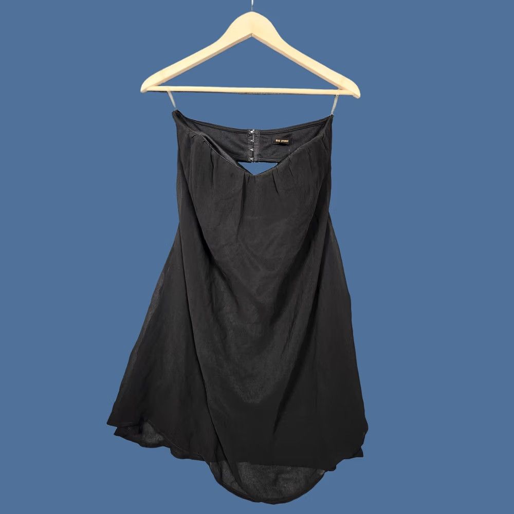 Avenue Miss Avenue Womens Large Black Strapless Chiffon Overlay Party Cocktail Dress Size L / US 10 / IT 46 - 1 Thumbnail