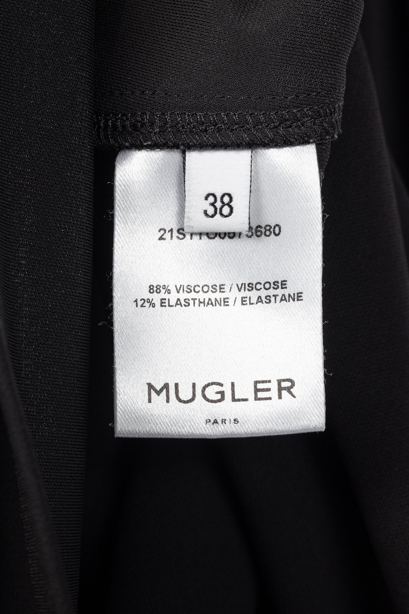 Mugler Mugler Black Long-Sleeved Stretch-Jersey Shirt Size M / US 6-8 / IT 42-44 - 9 Thumbnail