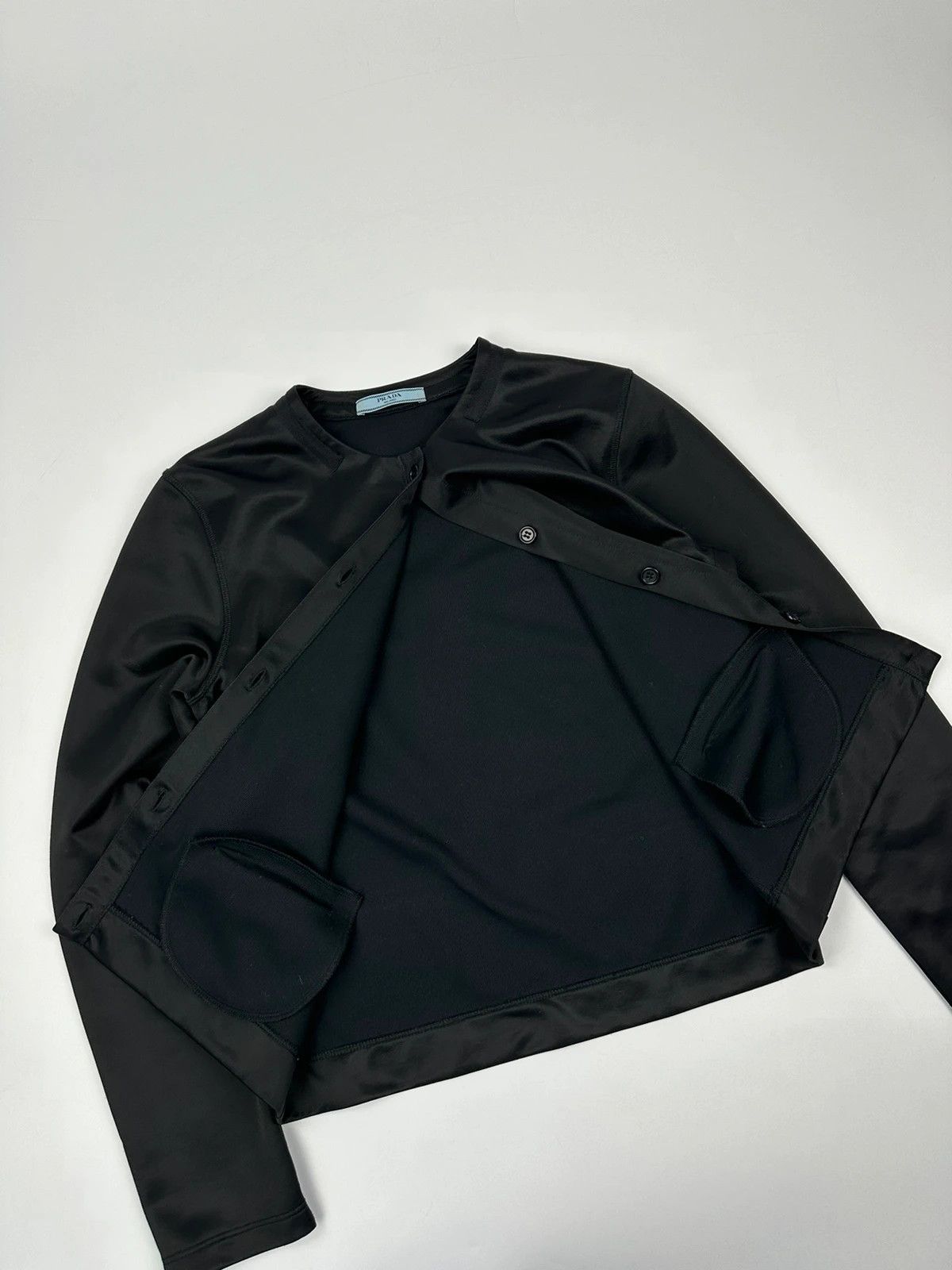 Prada Prada Milano SS2010 Silk Button Up jacket Size L / US 10 / IT 46 - 3 Thumbnail