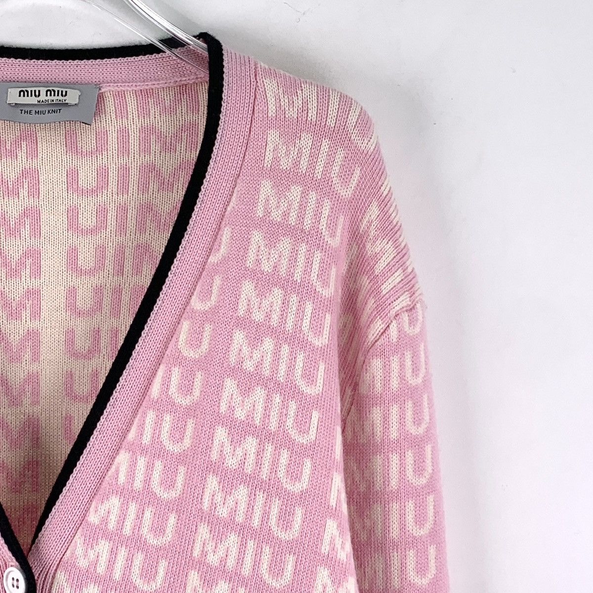 Miu Miu Miu Miu Pink Wool Knitted Cardigan Coat K26WX Size M / US 6-8 / IT 42-44 - 3 Thumbnail