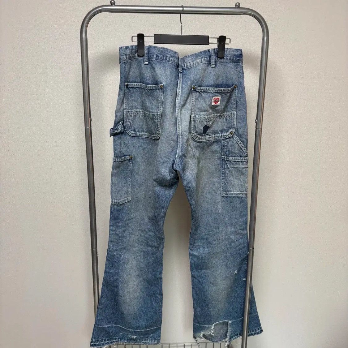 Saint Michael Saint Michael Distressed Flare Double Knee Denim Pants Size US 32 / EU 48 - 2 Thumbnail