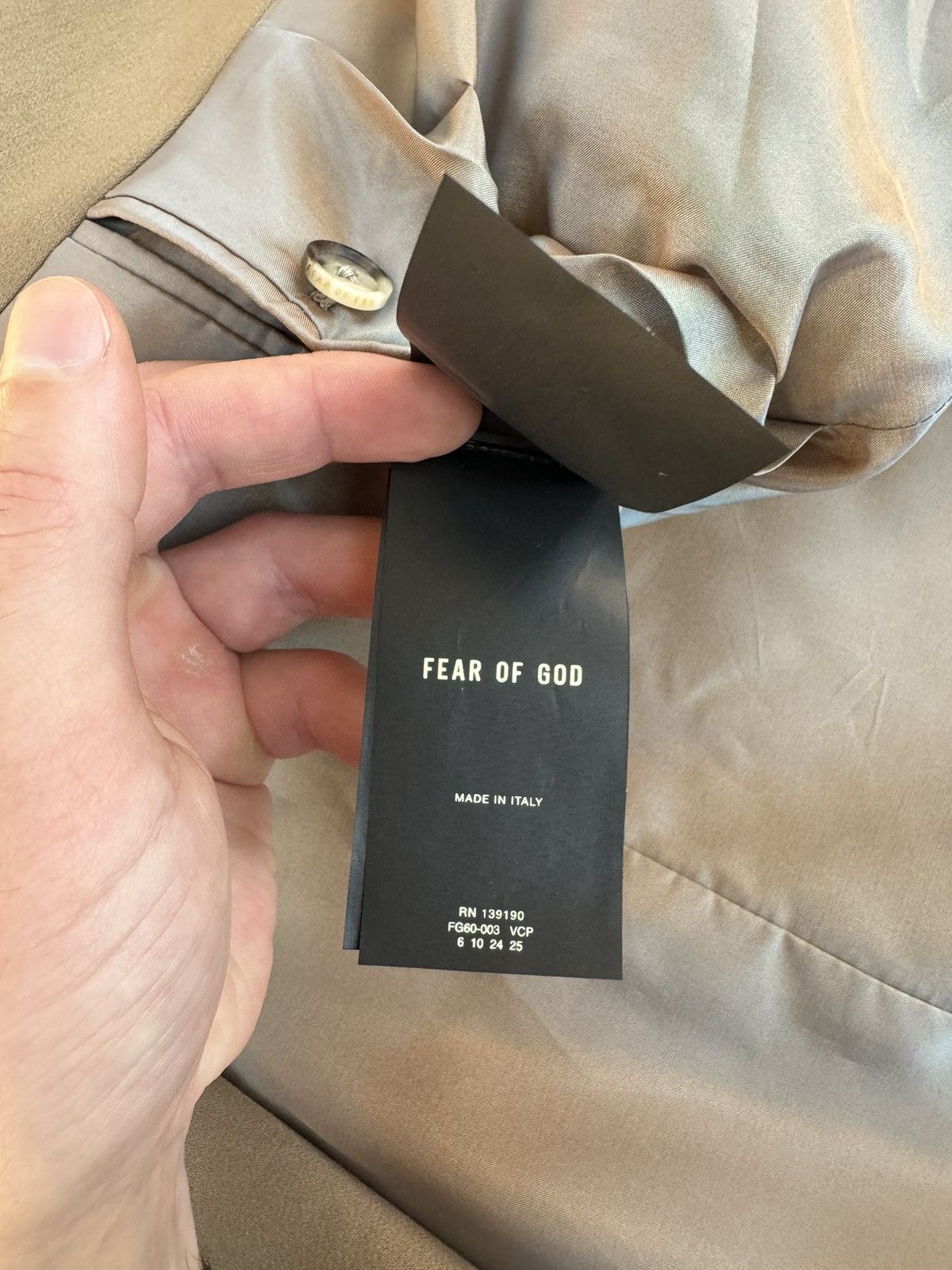 Fear of God California Blazer in Brown Size 48R - 9 Thumbnail